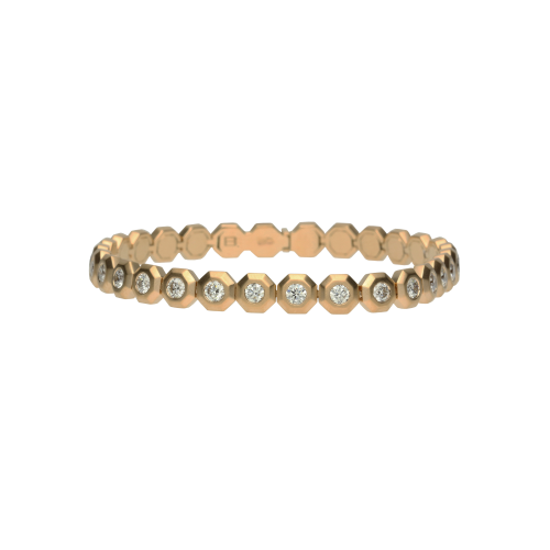 Accedi alla scheda di Bartorelli Italian Jewels BRACCIALE  OCTAGON IN ORO ROSA SATINATO E DIAMANTI BIANCHI - VB27412DPS
