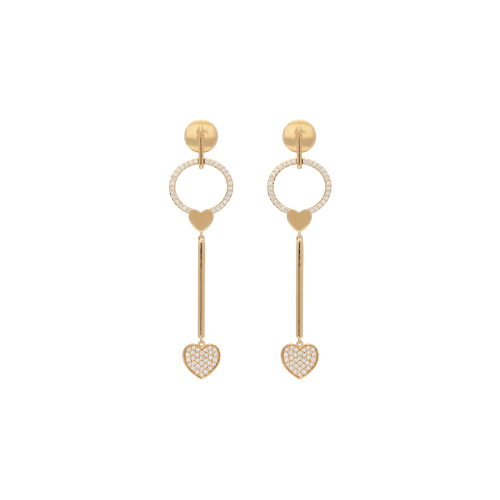 Accedi alla scheda di Bartorelli Italian Jewels ORECCHINI CUORI PENDENTI IN ORO ROSA E DIAMANTI BIANCHI - VE27368DP