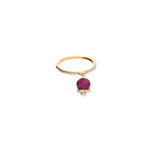 Accedi al prodotto correlato Bartorelli Italian Jewels Anello Campanella in oro rosa, diamani bianchi e rubini naturali - misura 14 - possibilit&agrave; di messa a misura - VR08951DRUP