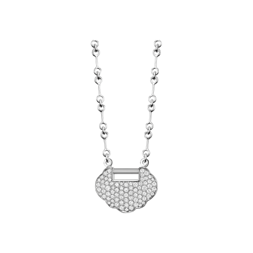 Accedi alla scheda di Qeelin COLLANA YU YI  IN ORO BIANCO  CON DIAMANTI - YY-030-FPNL-WGD2 - YY-030-FPNL-WGD2