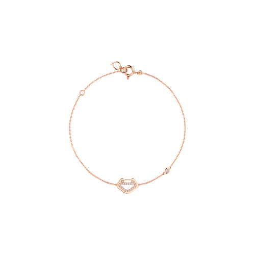 Accedi alla scheda di Qeelin BRACCIALE PETITE YU YI IN ORO ROSA E DIAMANTI - YY-BR0005B-RGD - YYBPT5BRGDI
