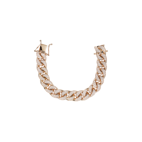 Accedi alla scheda di Bartorelli Italian Jewels BRACCIALE IN ORO ROSA GROUMETTE CON FULL PAV&Eacute; DI DIAMANTI 4,23 - BRERI4033BWXX