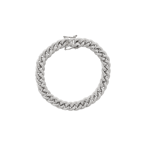 Accedi alla scheda di Bartorelli Italian Jewels BRACCIALE IN ORO BIANCO GROUMETTE CON FULL PAV&Eacute; DI DIAMANTI - BRERI4031BWXX