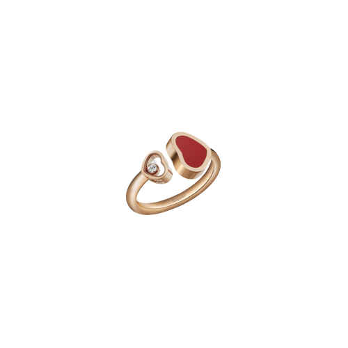 Accedi al prodotto correlato Chopard CHOPARD - HAPPY HEARTS - ANELLO IN ORO ROSA CON DIAMANTE E PIETRA ROSSA - 829482-5800 - 829482