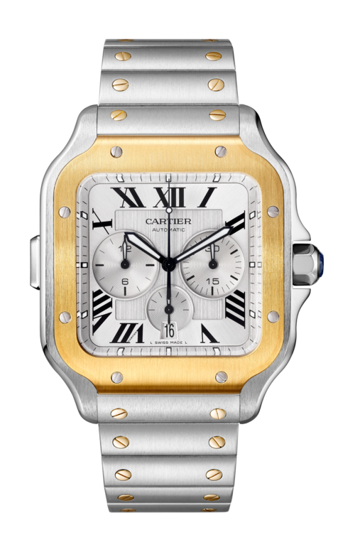 Accedi alla scheda di Cartier SANTOS DE CARTIER CHRONOGRAFO, MODELLO EXTRA-LARGE, ACCIAIO, ORO GIALLO, AUTOMATICO - W2SA0008