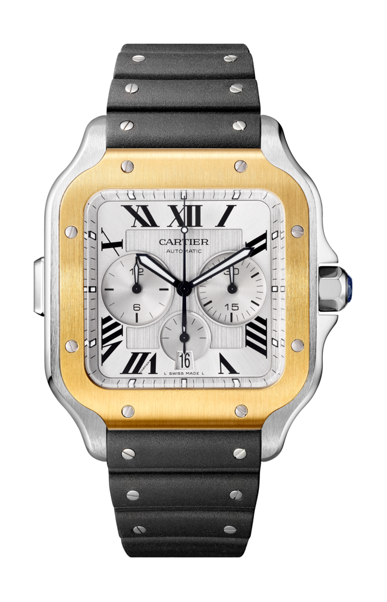 Cartier | SANTOS DE CARTIER CHRONOGRAFO, MODELLO EXTRA-LARGE, ACCIAIO, ORO GIALLO, AUTOMATICO - W2SA0008 (2)