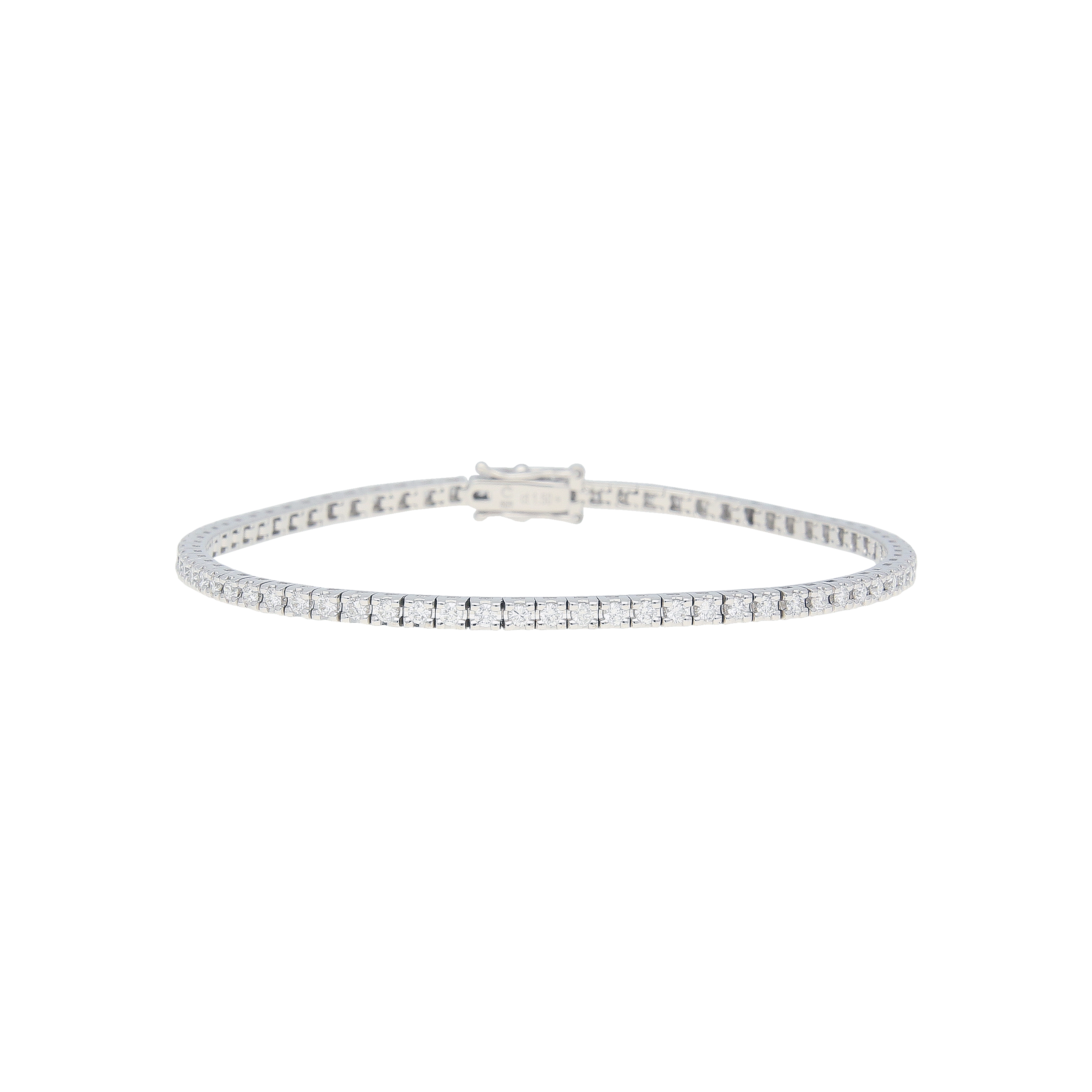 Bartorelli Italian Jewels | BRACCIALE TENNIS IN ORO BIANCO 18 CARATI CON DIAMANTI BIANCHI TAGLIO BRILLANTE - 77760130 (1)