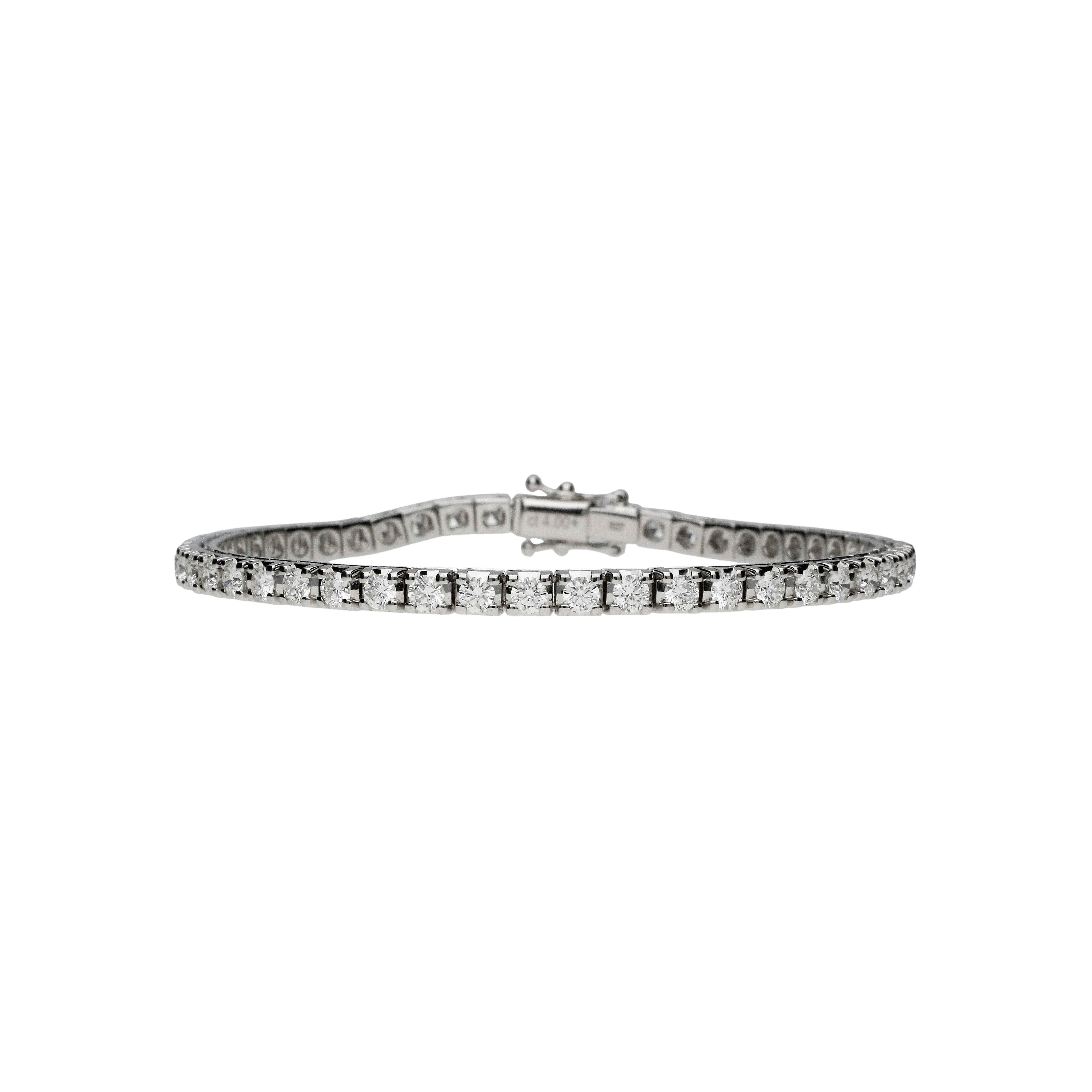 Bartorelli Italian Jewels | Bracciale tennis in oro bianco 18 carati e diamanti bianchi taglio brillante - 13147110 (1)