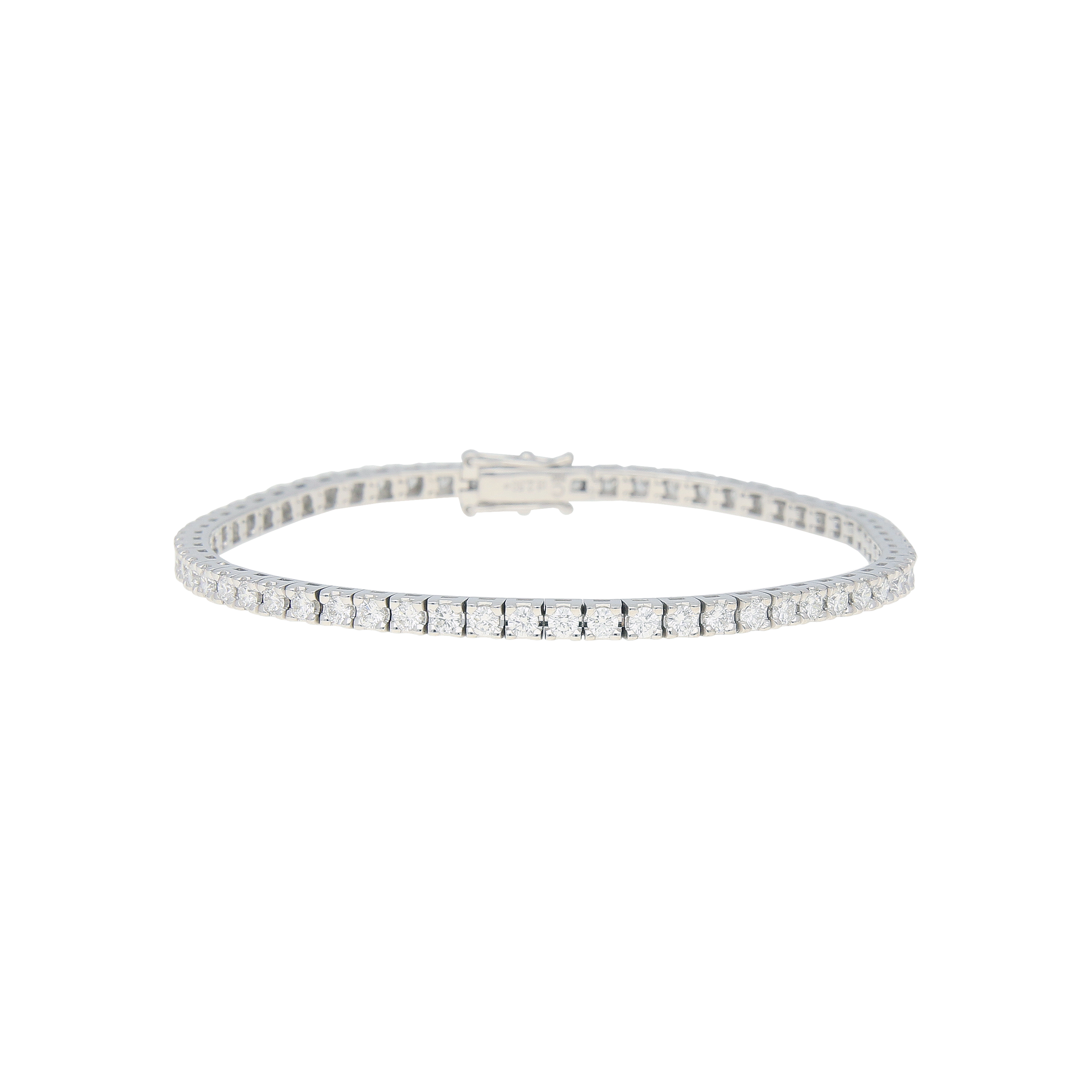 Bartorelli Italian Jewels | BRACCIALE TENNIS IN ORO BIANCO 18 CARATI E DIAMANTI BIANCHI TAGLIO BRILLANTE - 91437327 (1)