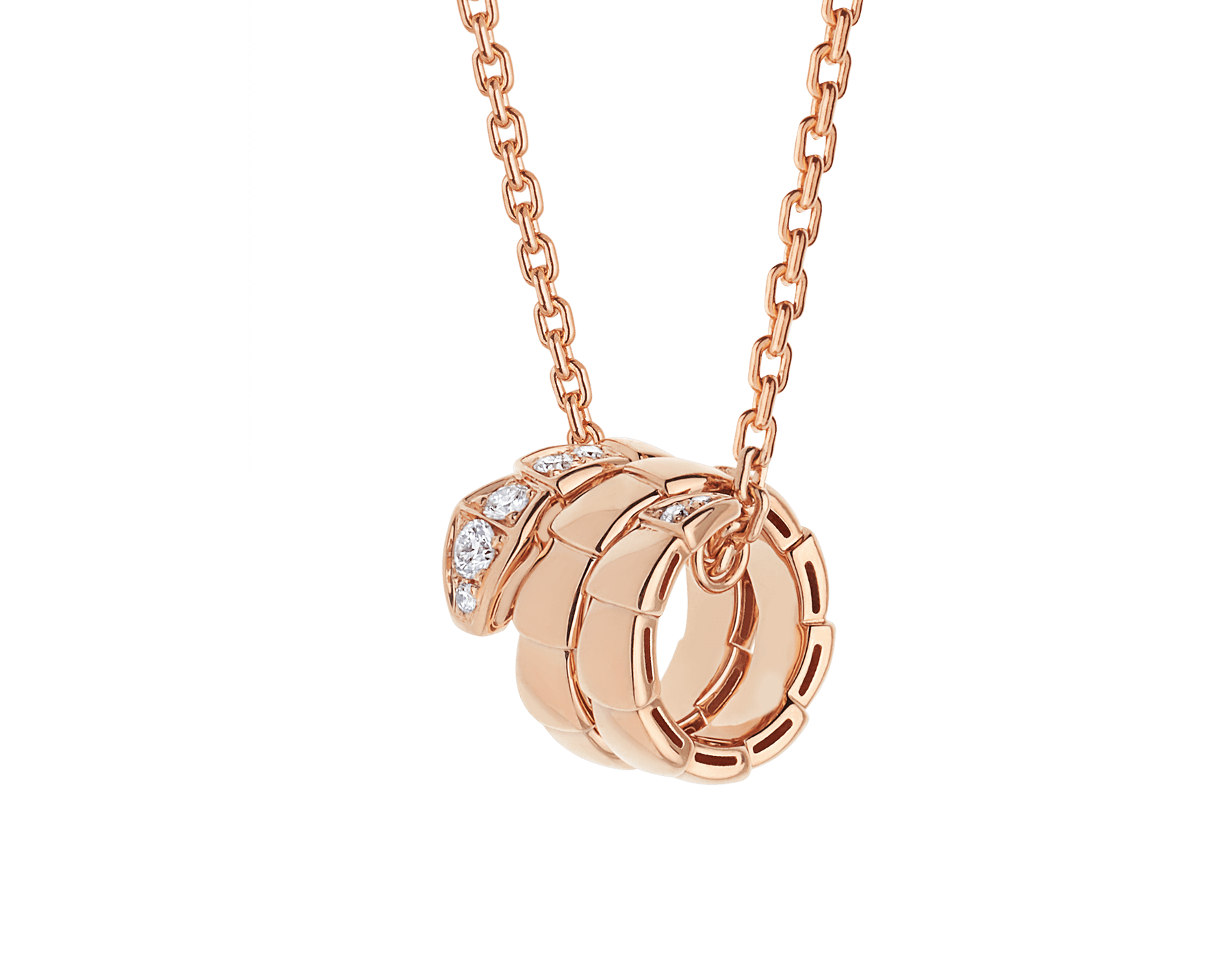Bulgari | COLLANA SERPENTI VIPER IN ORO ROSA E DIAMANTI - CL858925 - CL858925 (1)