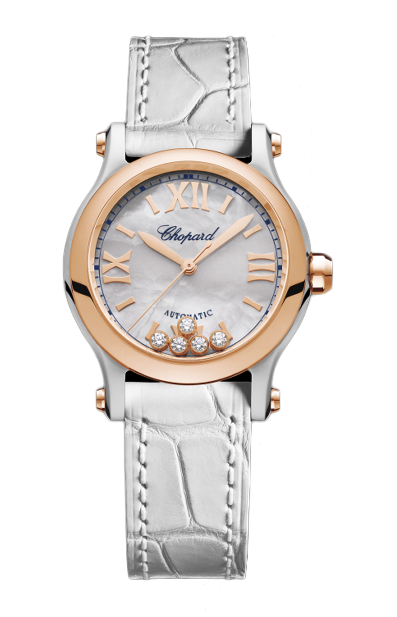 Chopard | HAPPY SPORT 30 MM, AUTOMATICO, ORO ROSA ETICO,  LUCENT STEEL&trade;, DIAMANTI - 278573 (1)