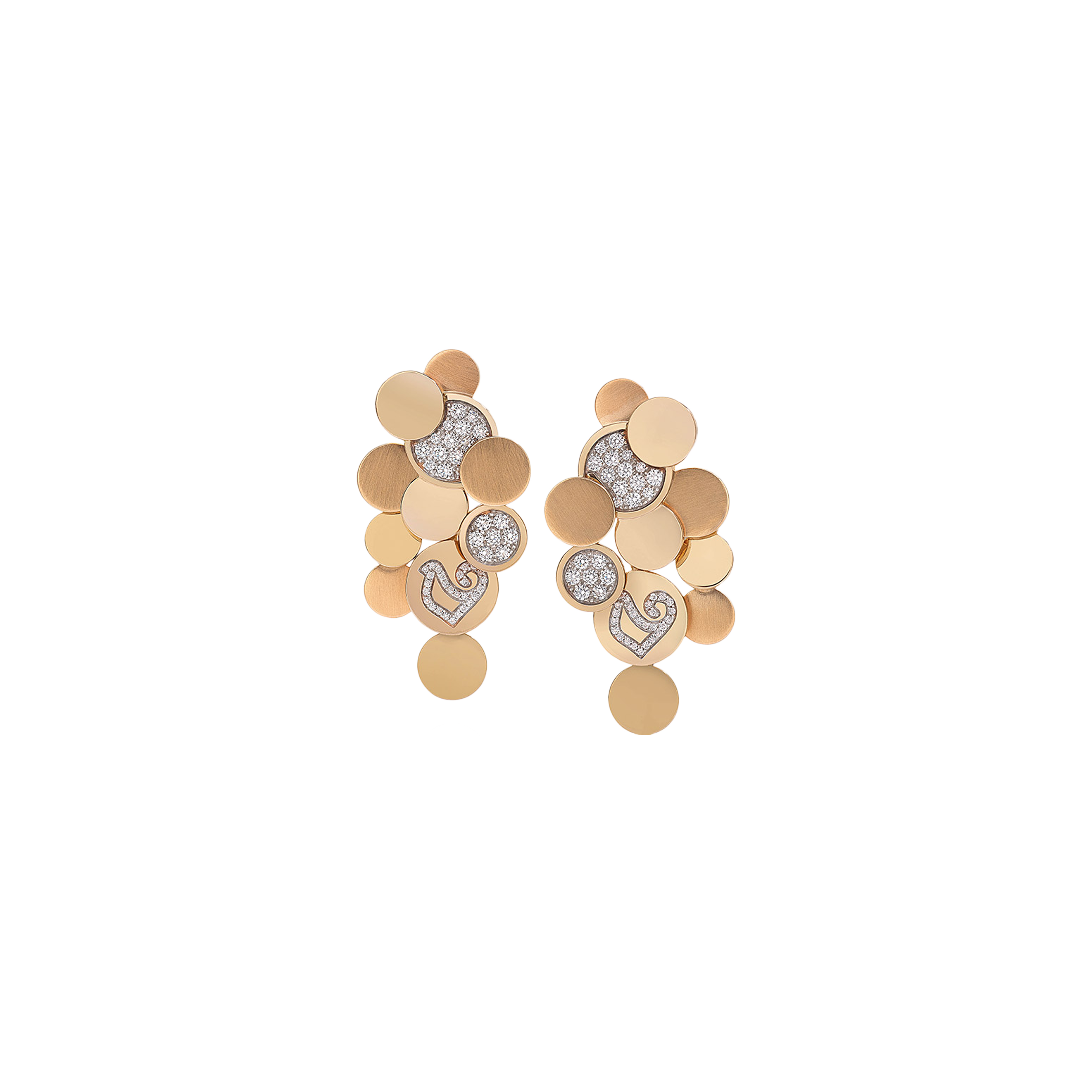 Chantecler | ORECCHINI PAILLETTES IN ORO ROSA E DIAMANTI - 39923 - 39923 (1)