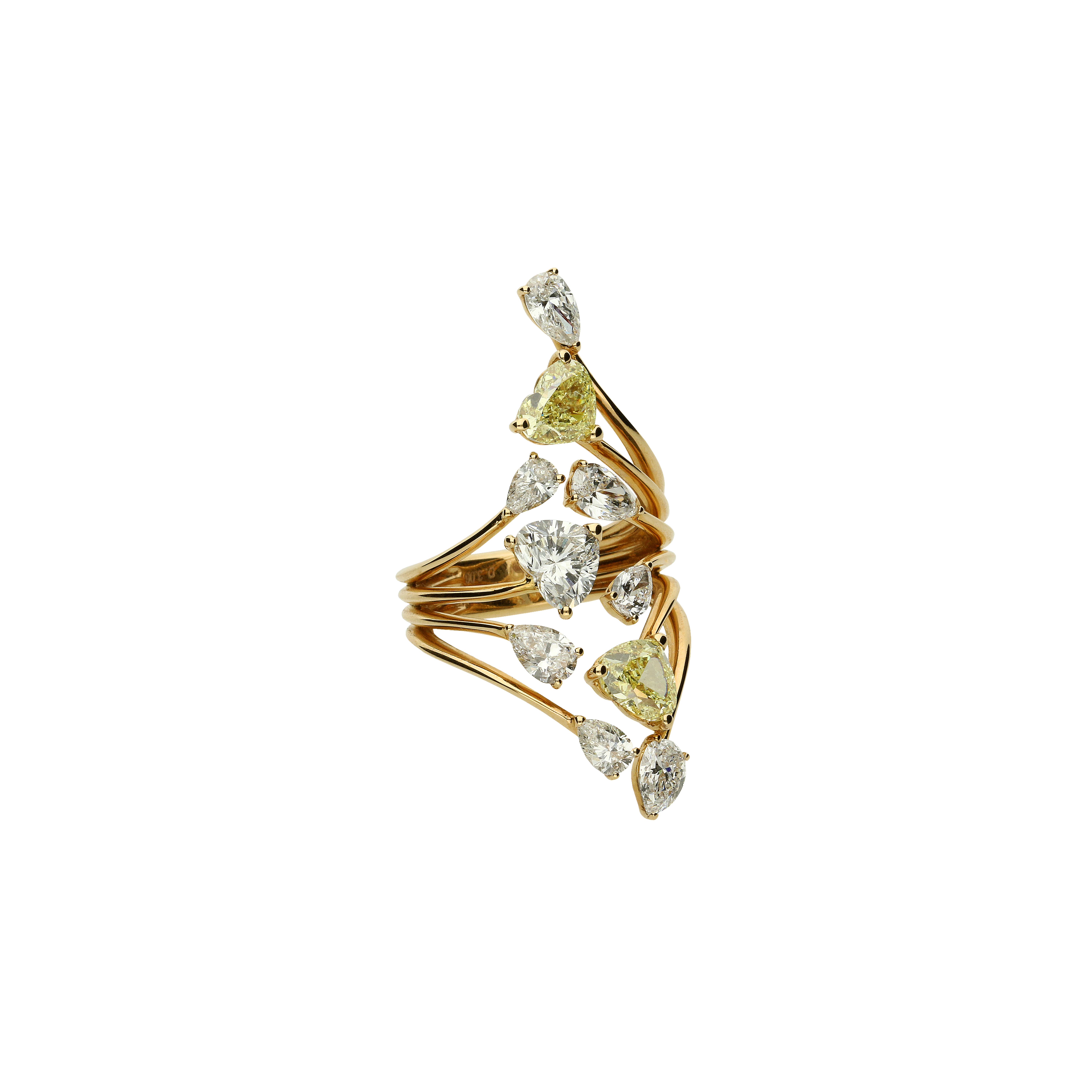 Bartorelli Italian Jewels | ANELLO IN ORO ROSA E DIAMANTI FANCY YELLOW E BIANCHI CERTIFICATI GIA - 3R00148DDFYP (2)