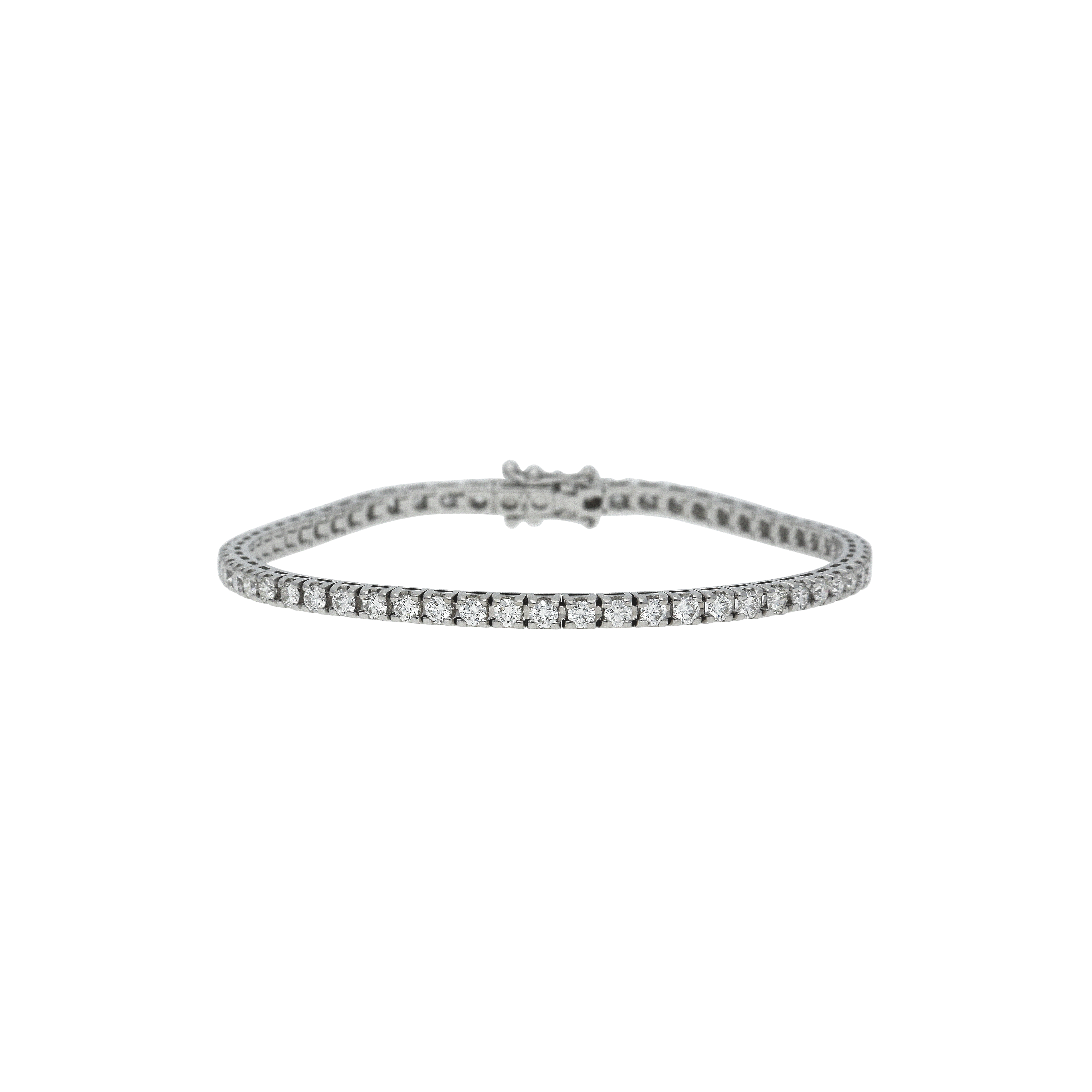 Bartorelli Italian Jewels | Bracciale tennis in oro bianco 18 carati e diamanti bianchi taglio brillante - 51416850 (1)
