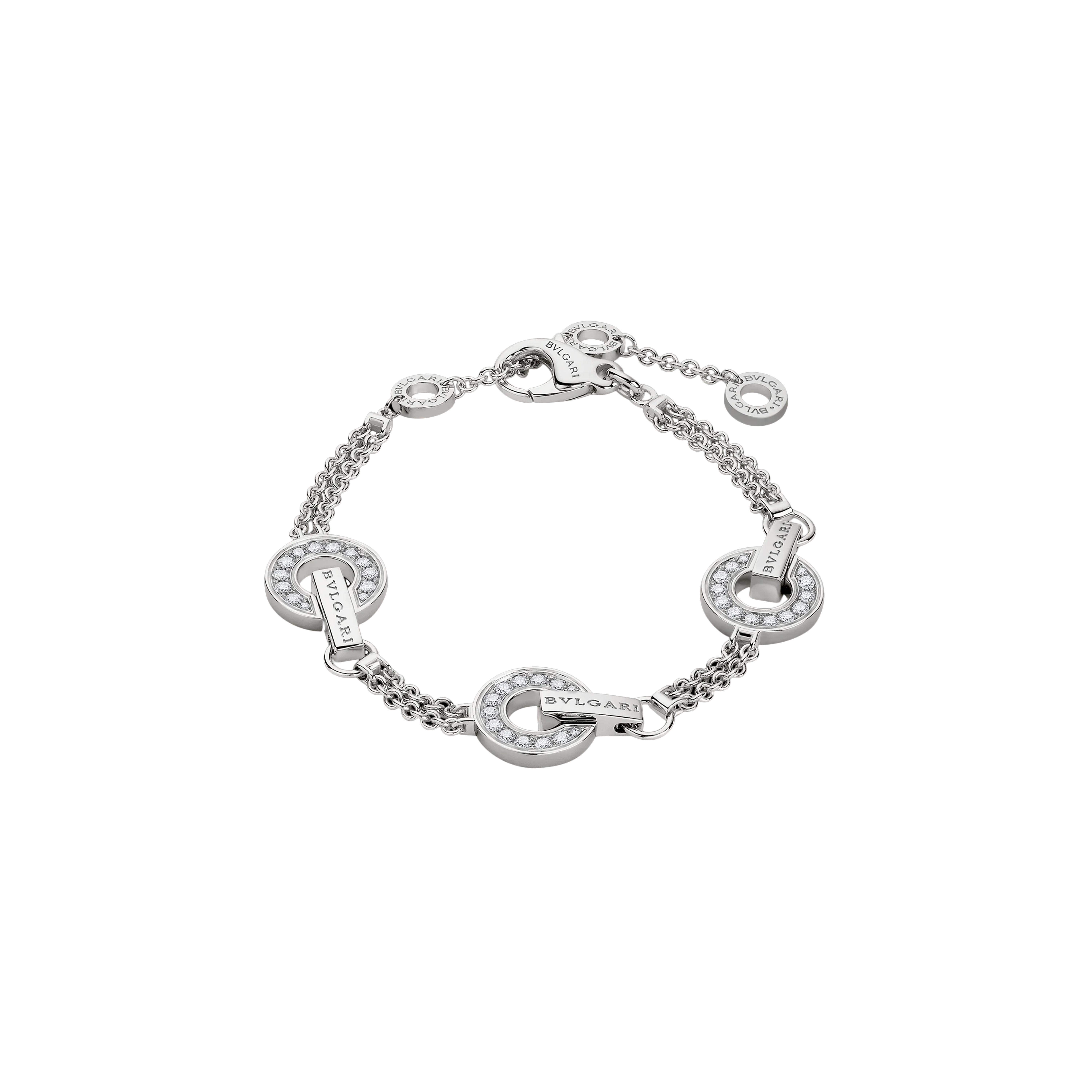 Bulgari | BRACCIALE BVLGARI BVLGARI IN ORO BIANCO CON DIAMANTI - BR859065 - BR859065 (1)