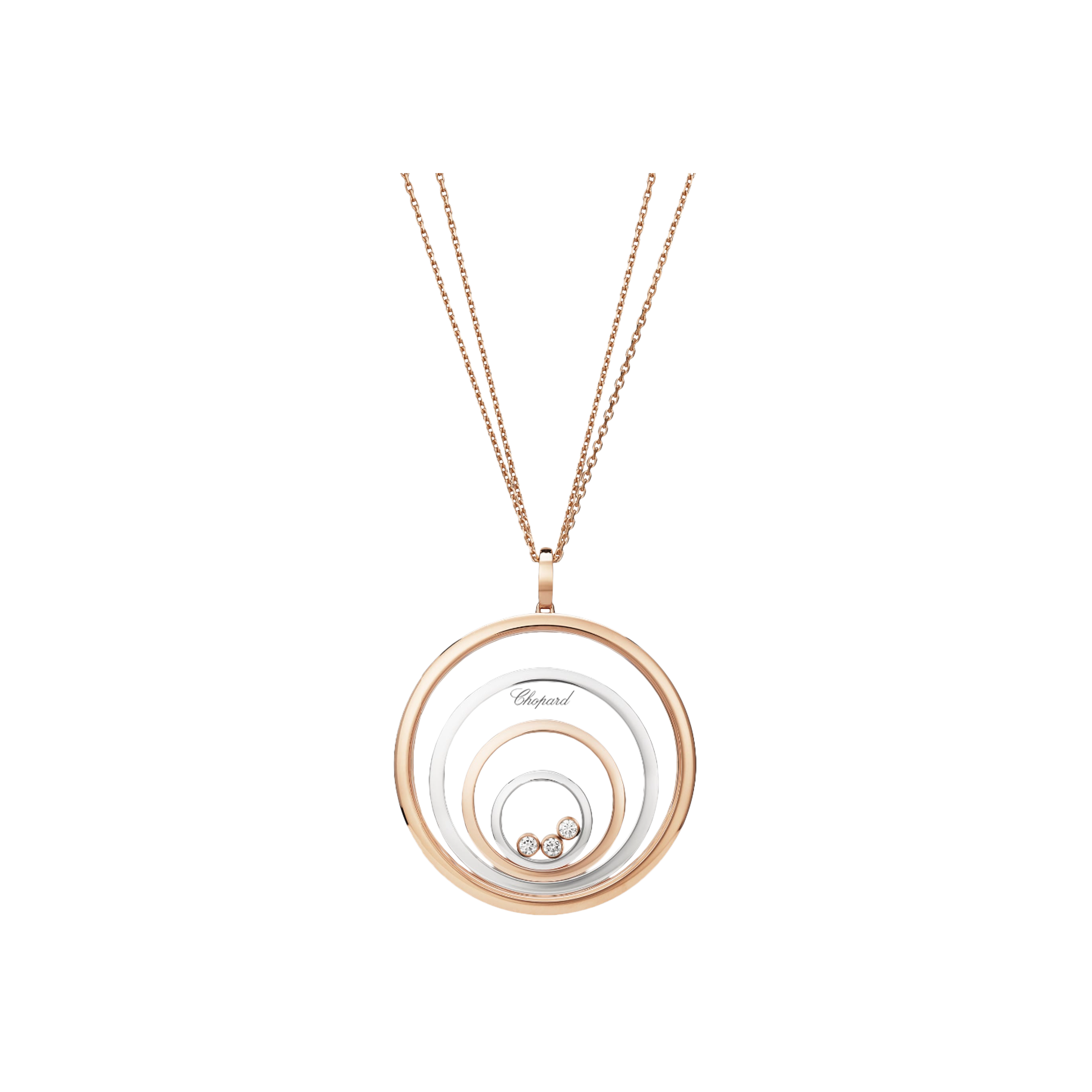 Chopard | CHOPARD - HAPPY SPIRIT - COLLANA IN ORO ROSA, ORO BIANCO E DIAMANTI - 798233-9001 - 798233 (1)