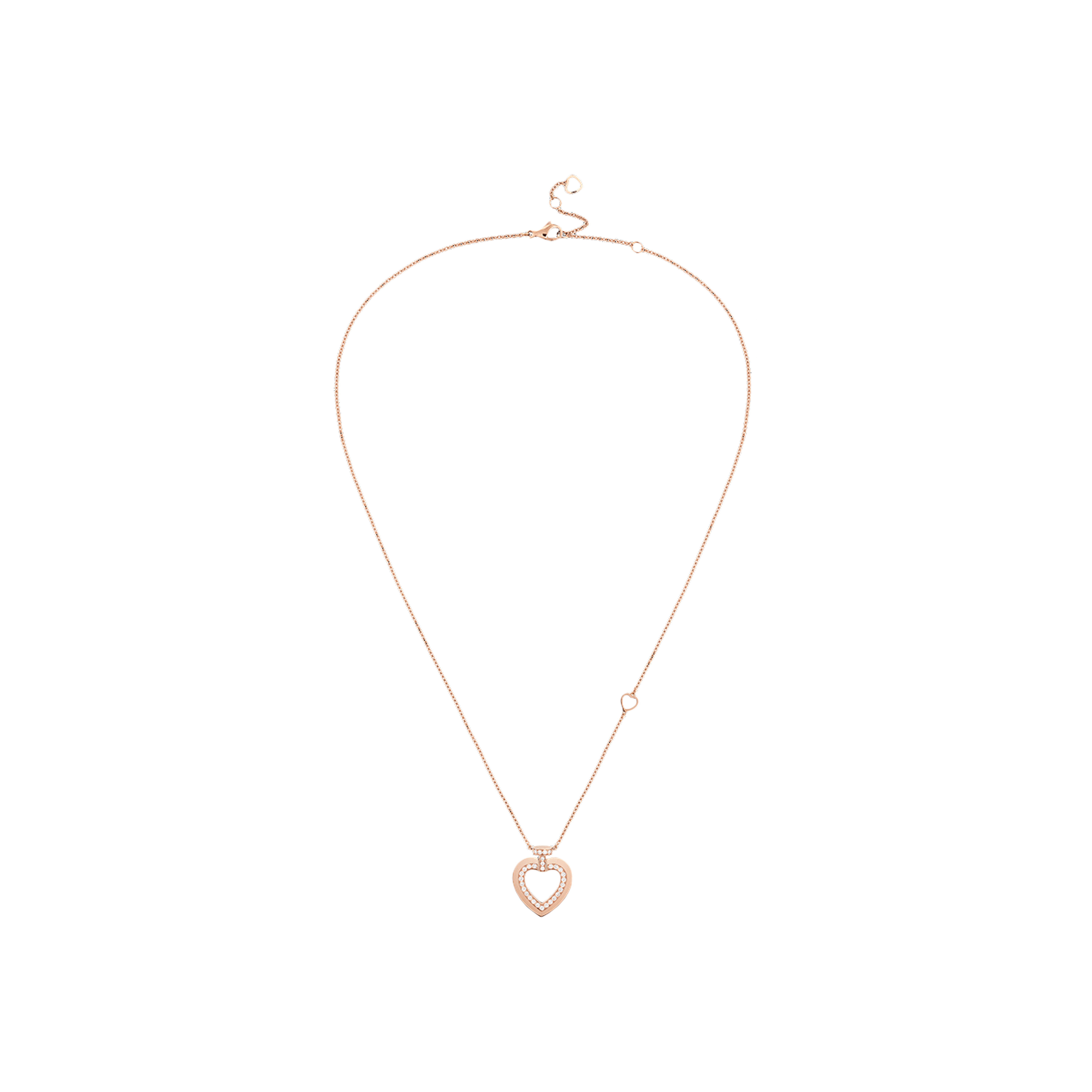 Fred | COLLANA PRETTY WOMAN MODELLO MEDIO IN ORO ROSA CON PAV&Egrave; DI DIAMANTI - 7B0259 - 7B0259 (1)