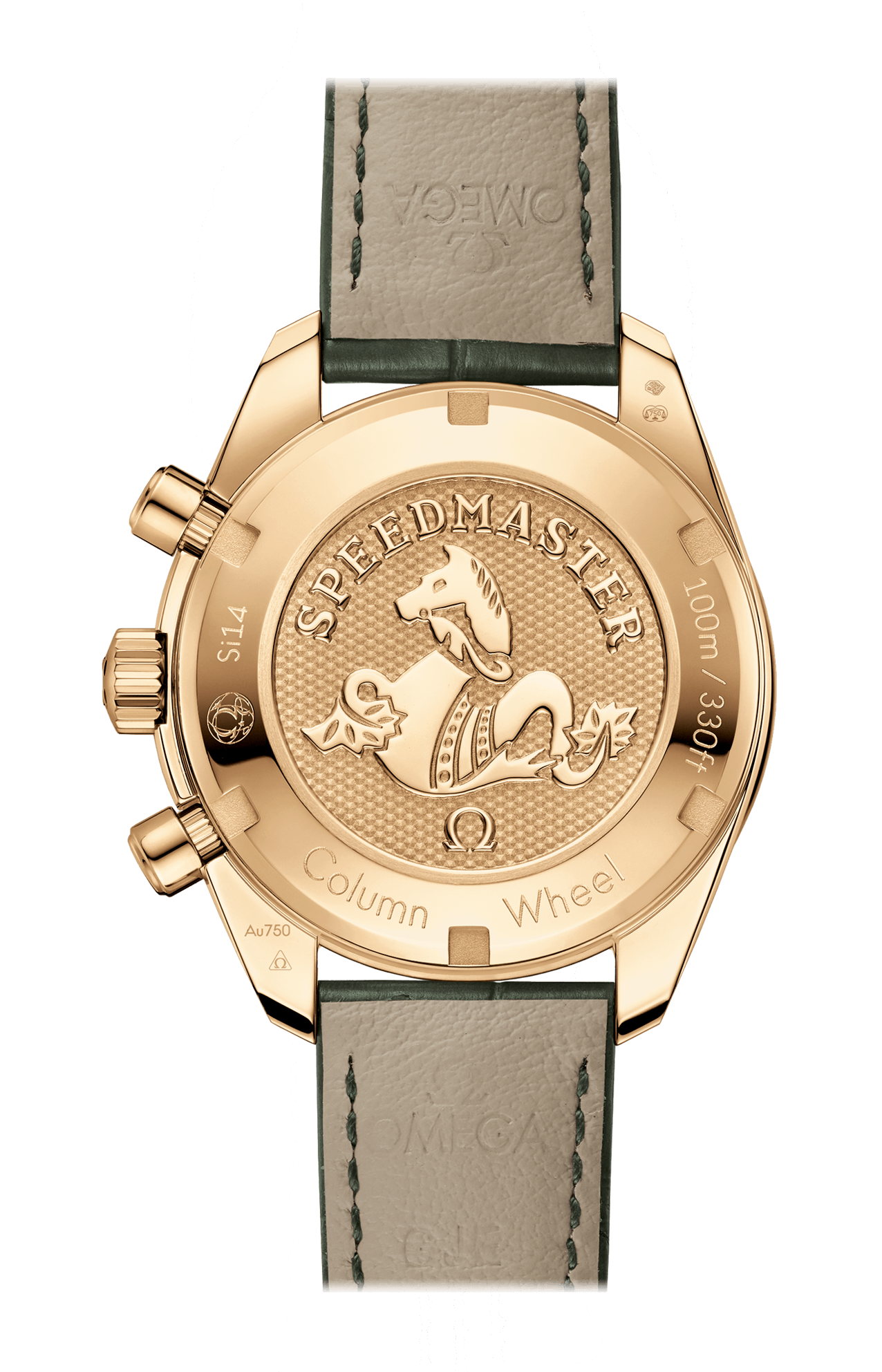 Omega | SPEEDMASTER 38 MM, ORO GIALLO SU PELLE - 324.63.38.50.02.004 (2)