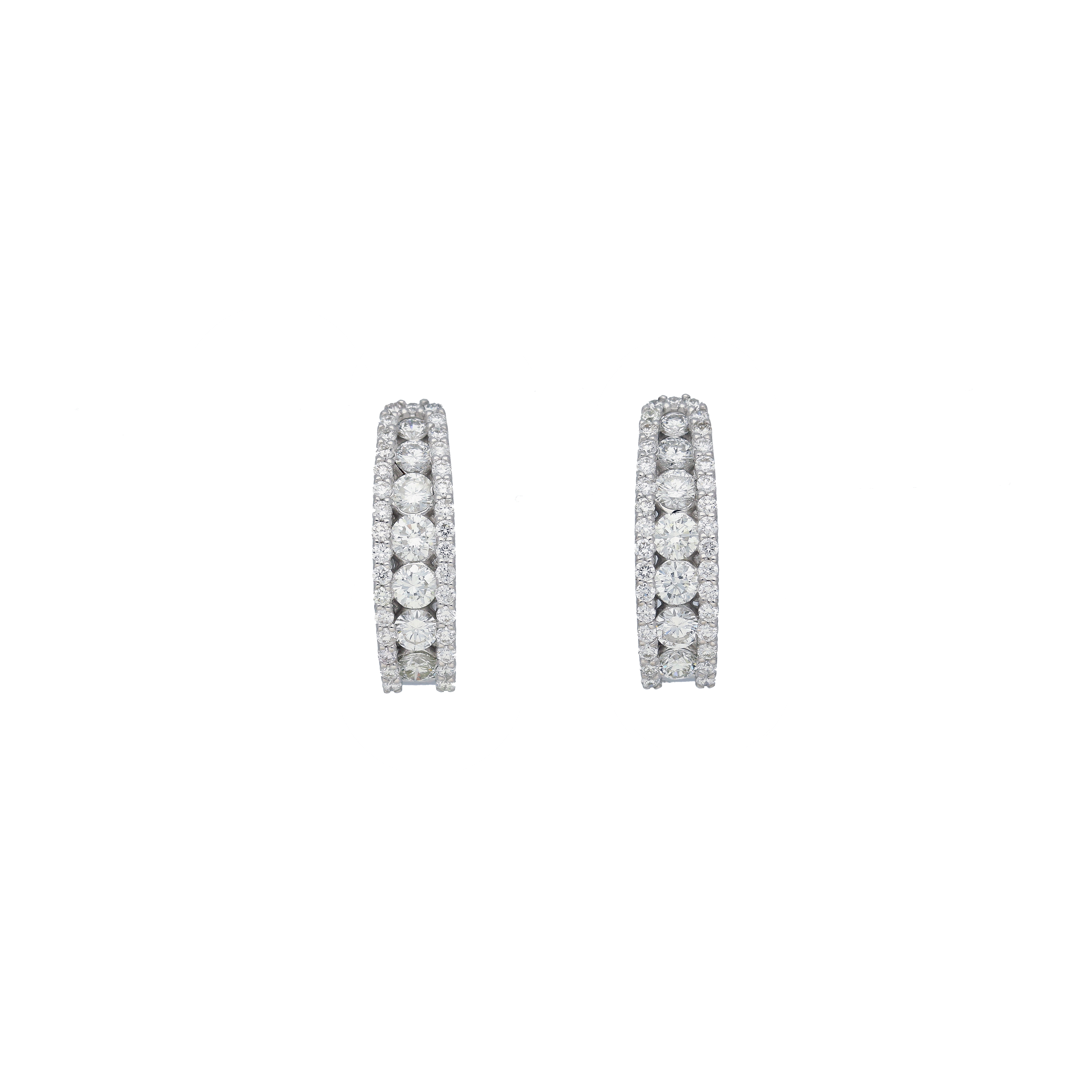 Bartorelli Italian Jewels | ORECCHINI IN ORO BIANCO E DIAMANTI A MEZZO GIRO - B12155BB (1)