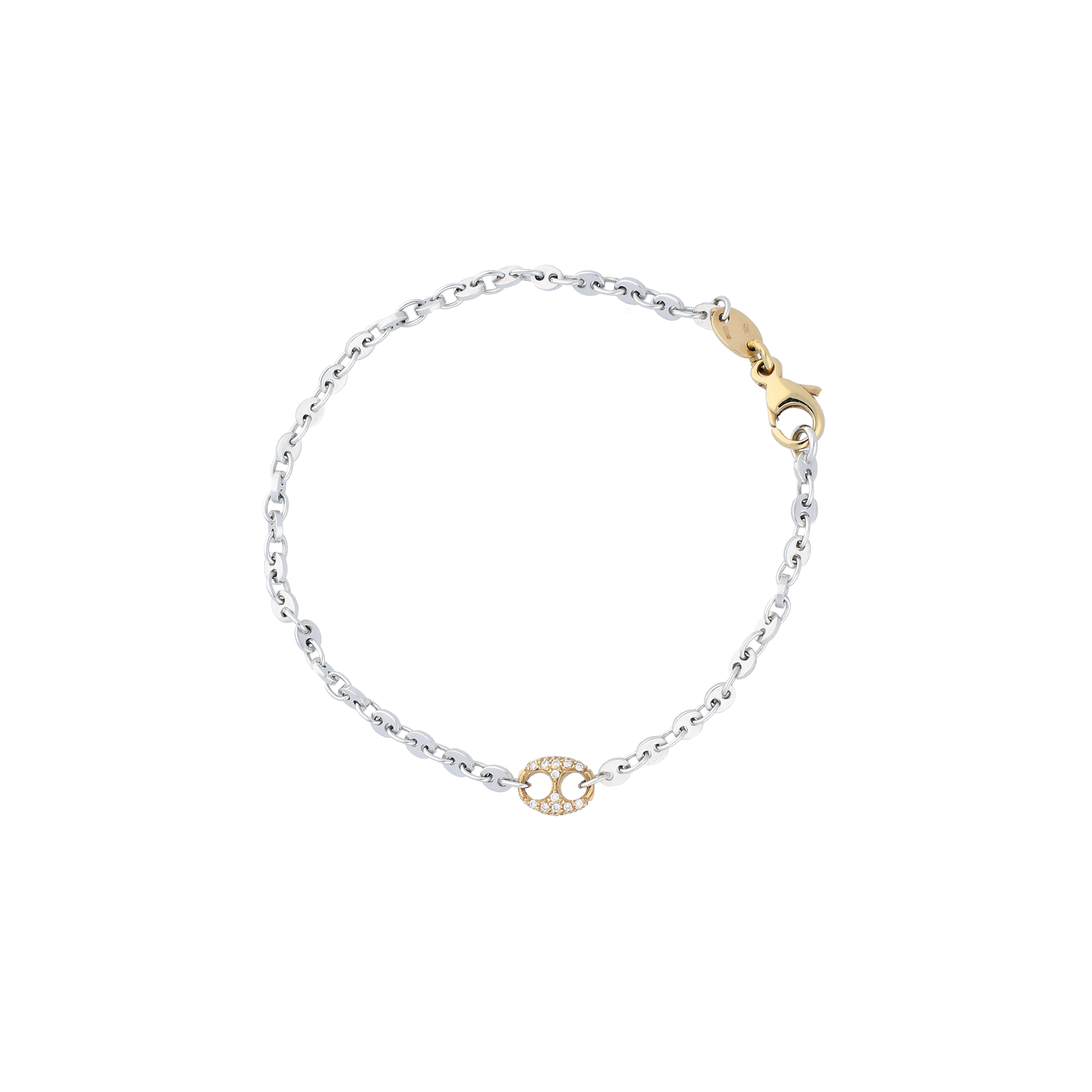 Bartorelli Italian Jewels | BRACCIALE IN ORO BIANCO CON NODO MARINARO IN ORO ROSA E DIAMANTI - 8234 (1)