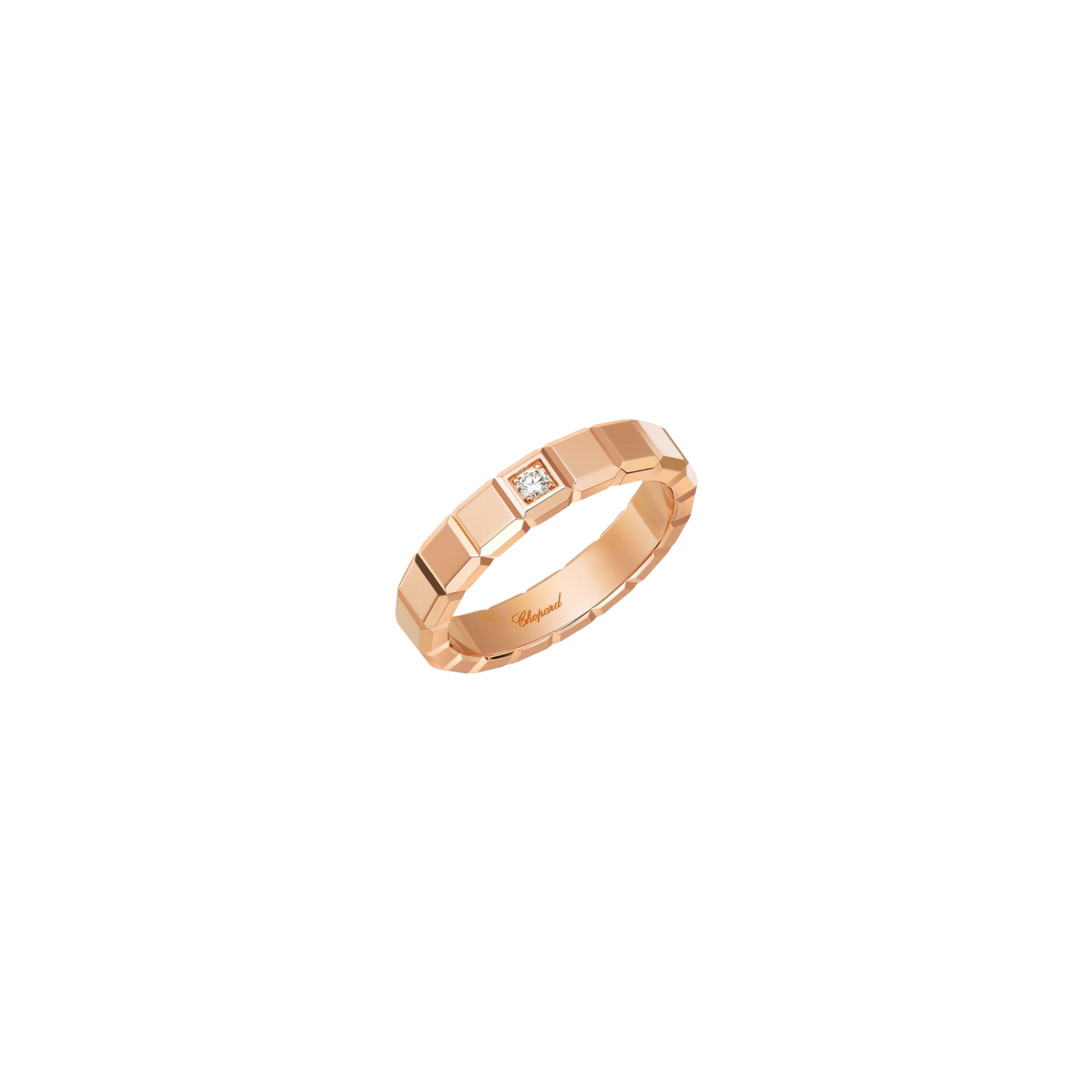 Chopard | CHOPARD - ICE CUBE PURE - ANELLO IN ORO ROSA CON DIAMANTE - 829834-5069 - 829834 (1)