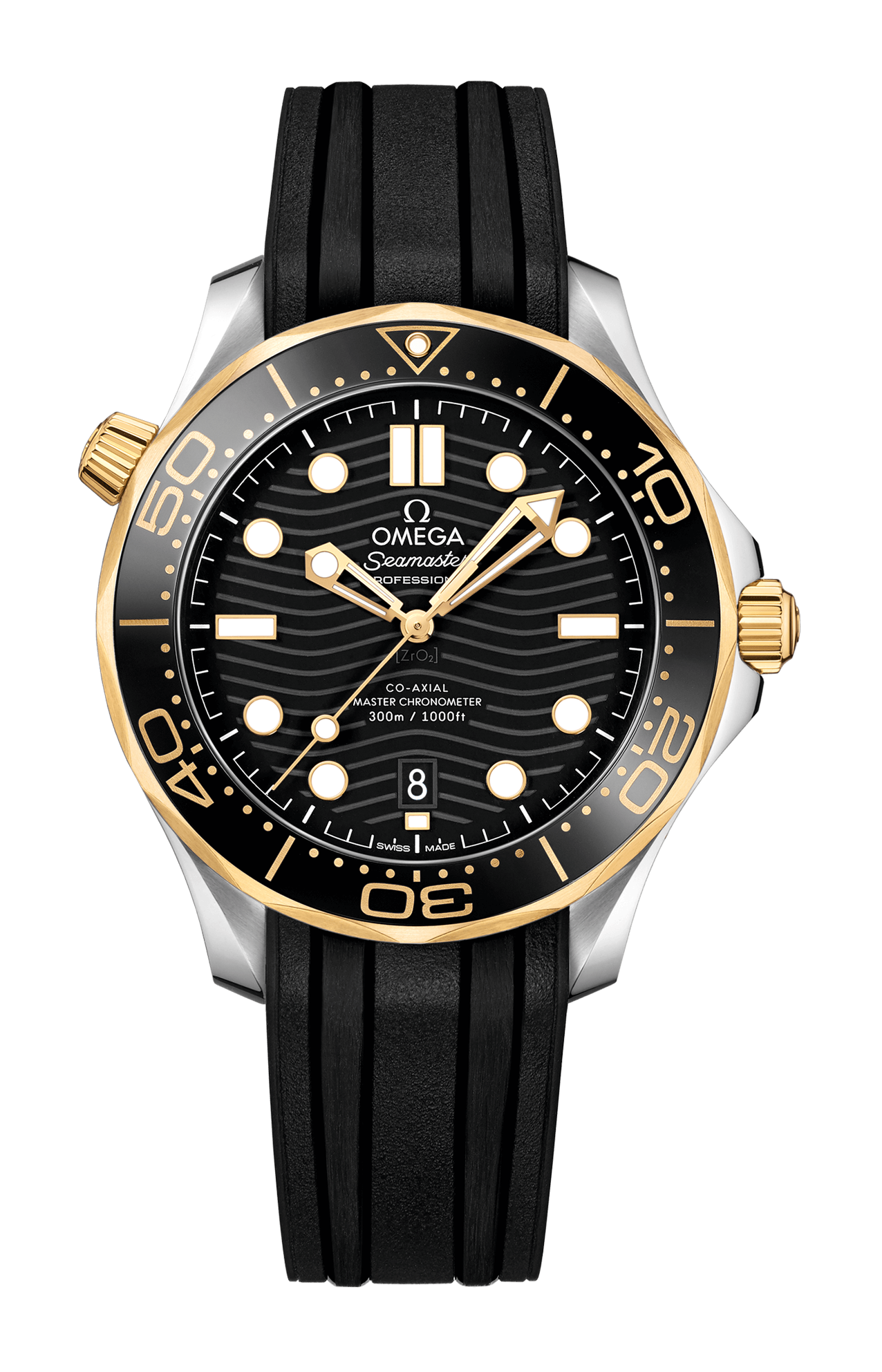 Omega | SEAMASTER DIVER 300M 42 MM, ACCIAIO-ORO GIALLO SU CAUCCI&Ugrave; - 210.22.42.20.01.001 (1)