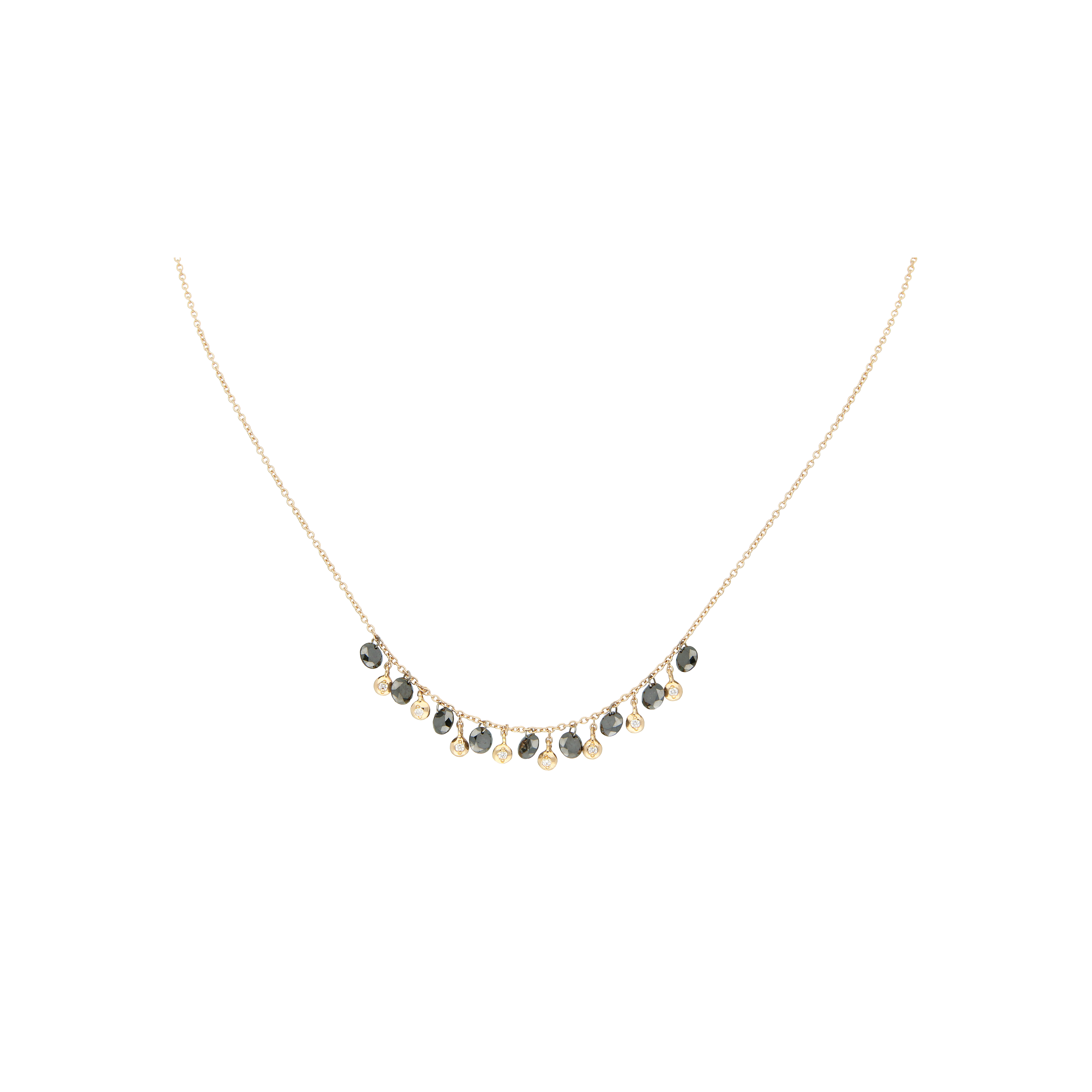 Bartorelli Italian Jewels | COLLANA GIROCOLLO IN ORO ROSA CON DIAMANTI BIANCHI E DIAMANTI NERI - C058/33-C4 (1)