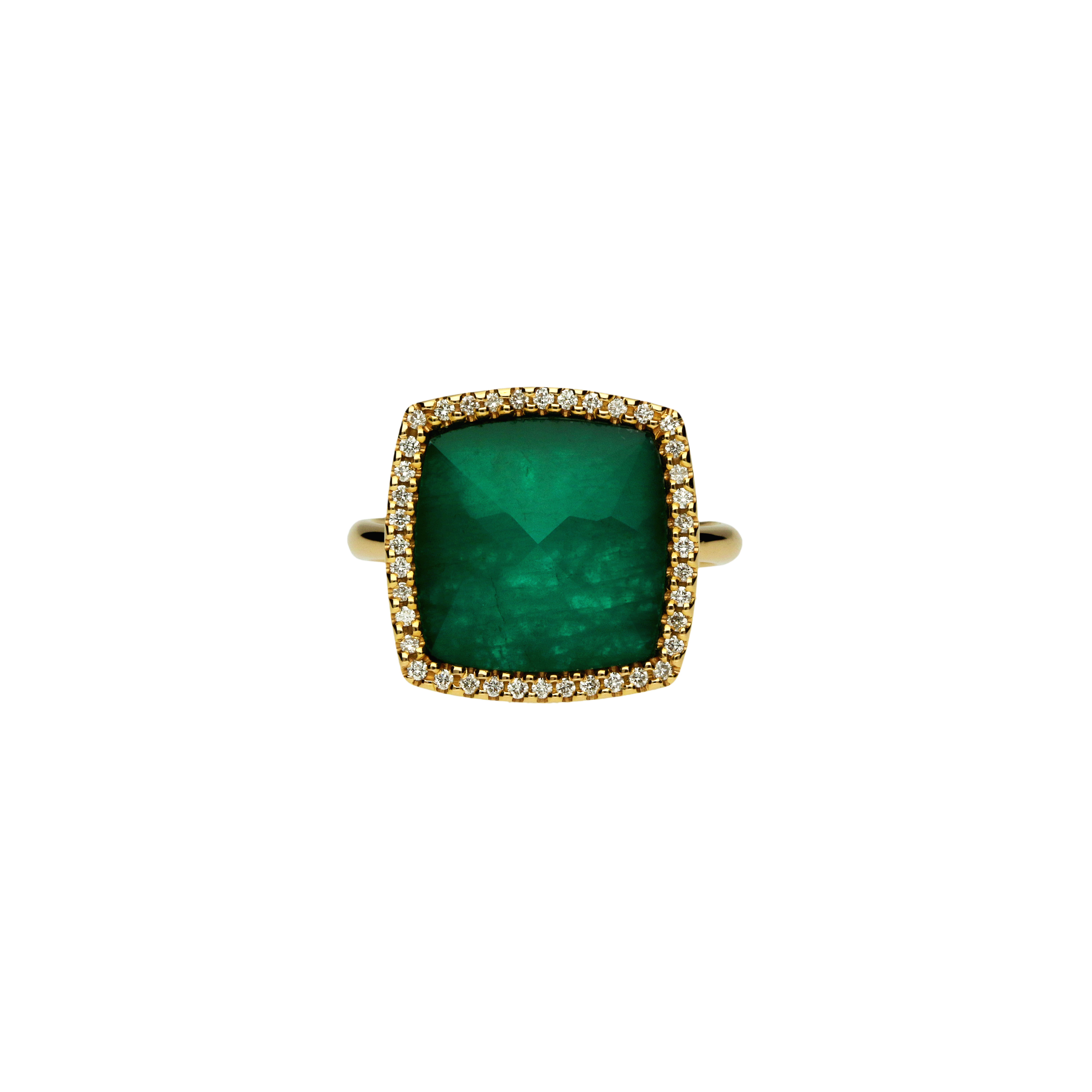 Bartorelli Italian Jewels | Anello in oro rosa 18 carati con smeraldo e diamanti bianchi taglio brillante - A007/2SM (2)