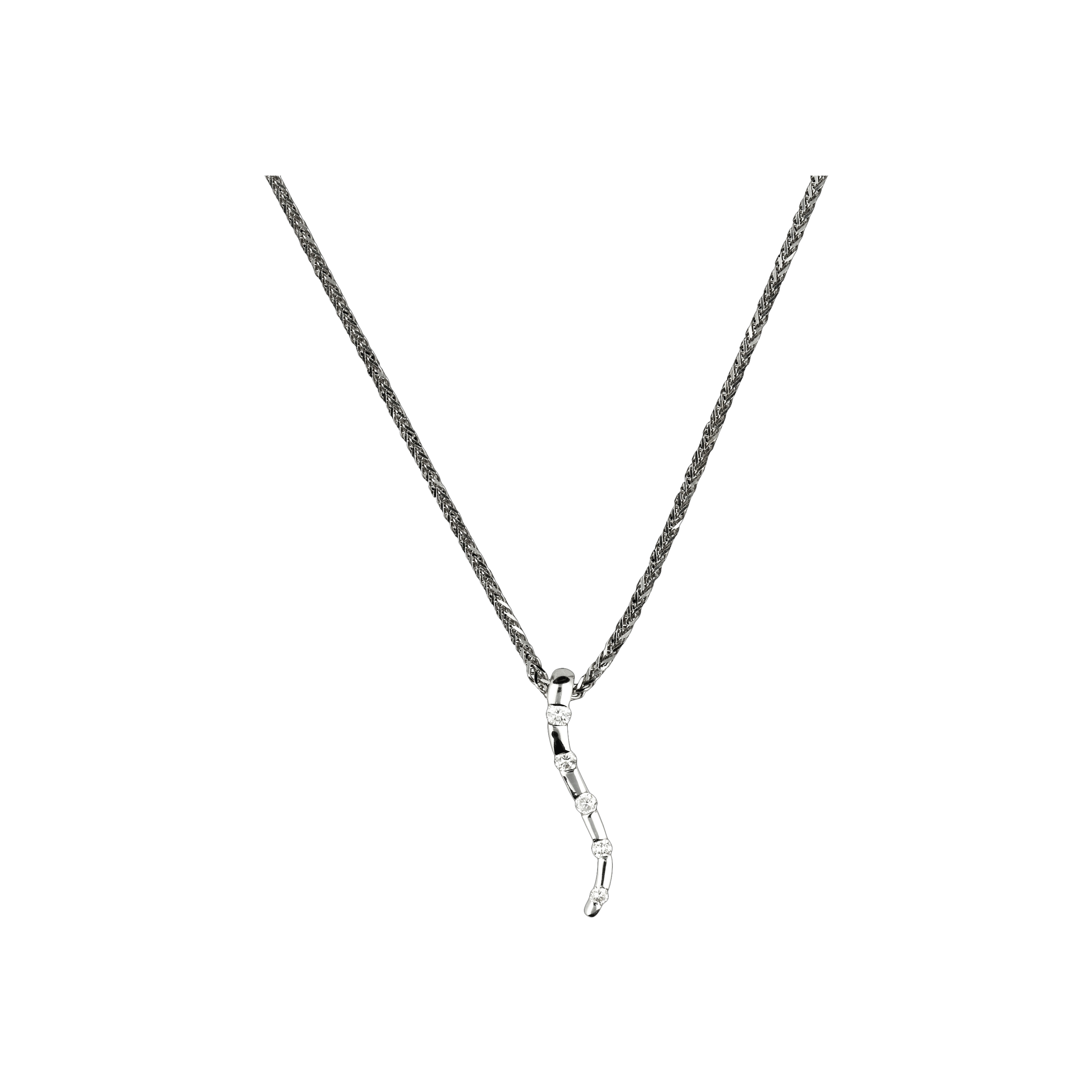 Bartorelli Italian Jewels | CATENA CON PENDENTE IN ORO BIANCO E BRILLANTI BIANCHI - ZCC0297 (1)