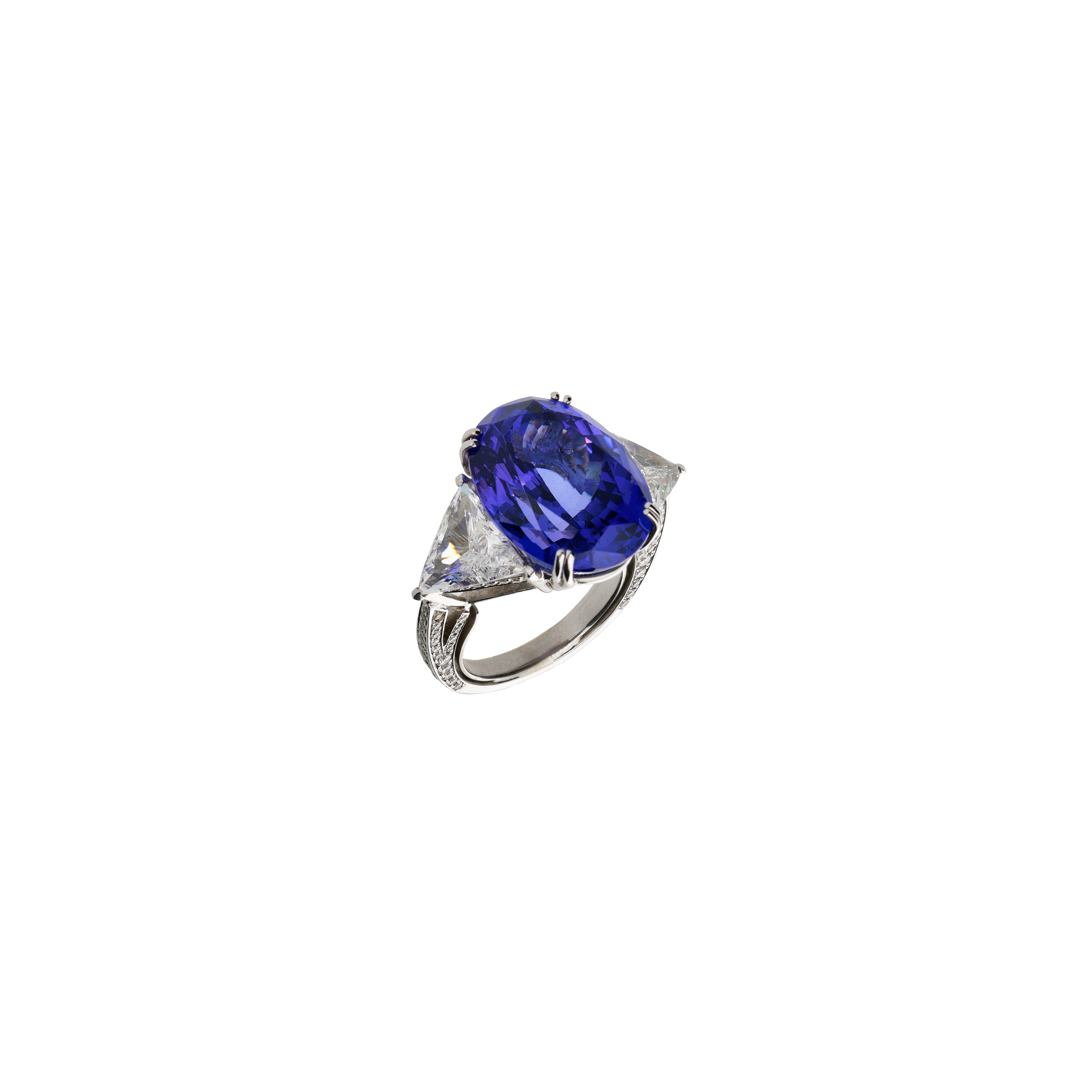 Bartorelli Italian Jewels | ANELLO IN ORO BIANCO CON DIAMANTI E TANZANITE - F.157 (1)