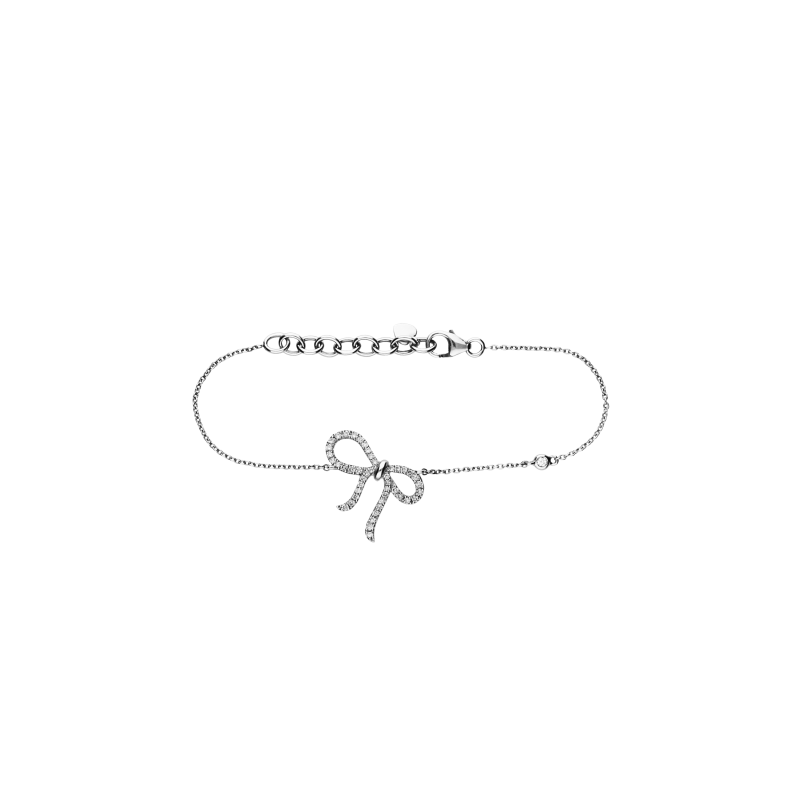 Bartorelli Italian Jewels | BRACCIALE IN ORO BIANCO CON FIOCCO IN PAV&Eacute; DI DIAMANTI - VB24370DW (1)