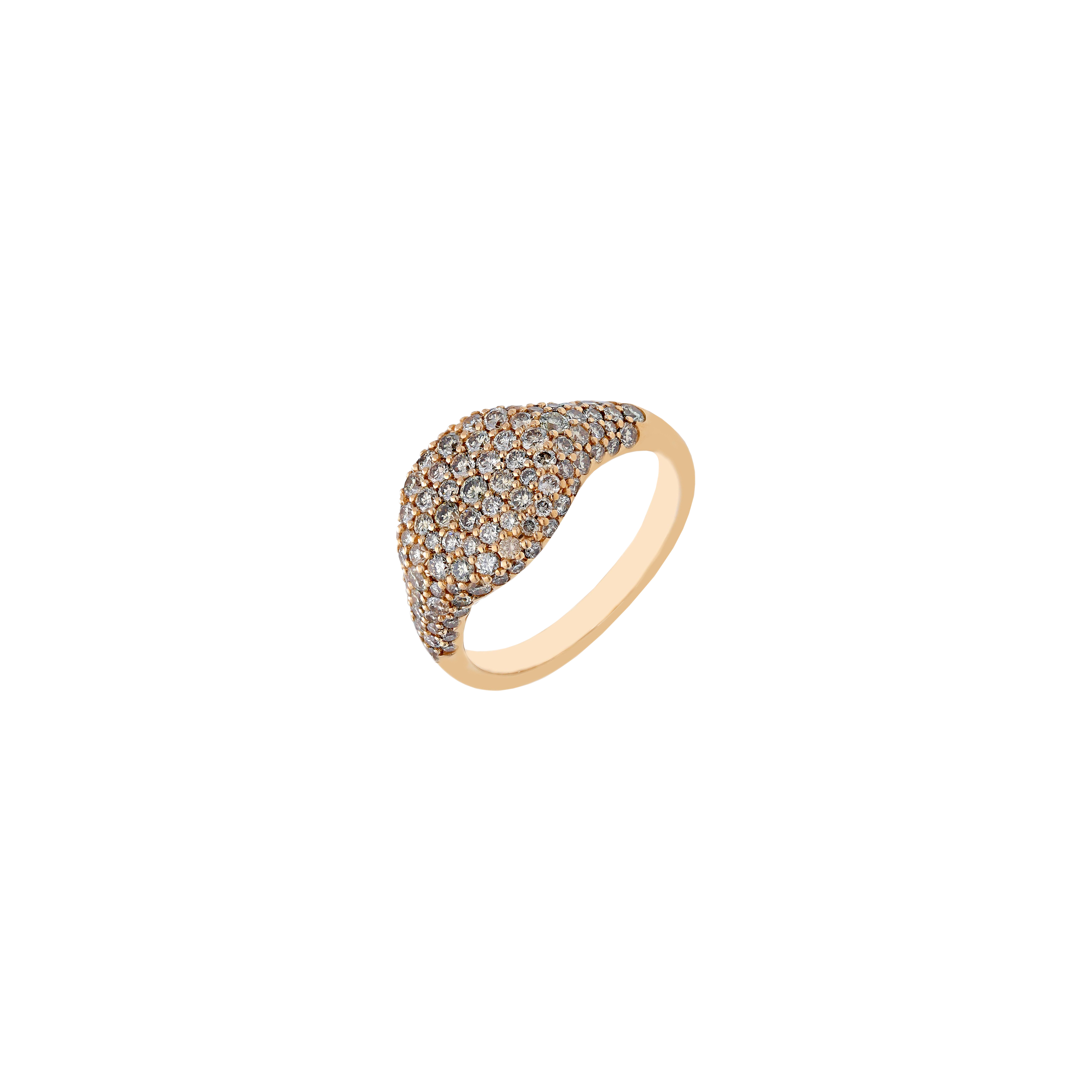 Bartorelli Italian Jewels | ANELLO IN ORO ROSA CON PAV&Egrave; DI DIAMANTI BROWN - VR24665DBP (1)