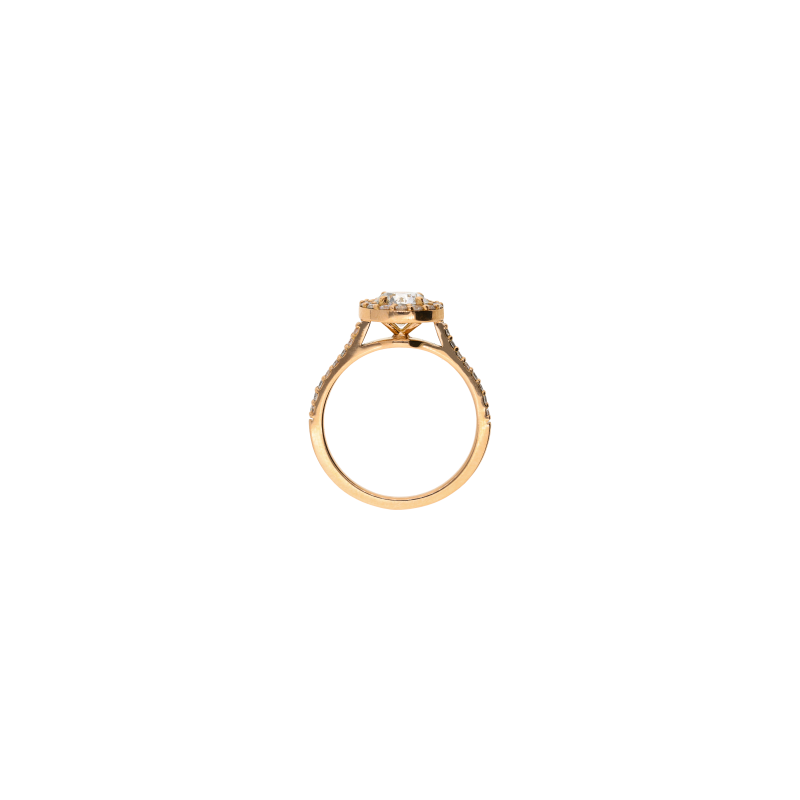 Bartorelli Italian Jewels | ANELLO SOLITARIO IN ORO ROSA CON DIAMANTE CENTRALE CERTIFICATO E PAV&Eacute; DI DIAMANTI - BAAN249 (3)