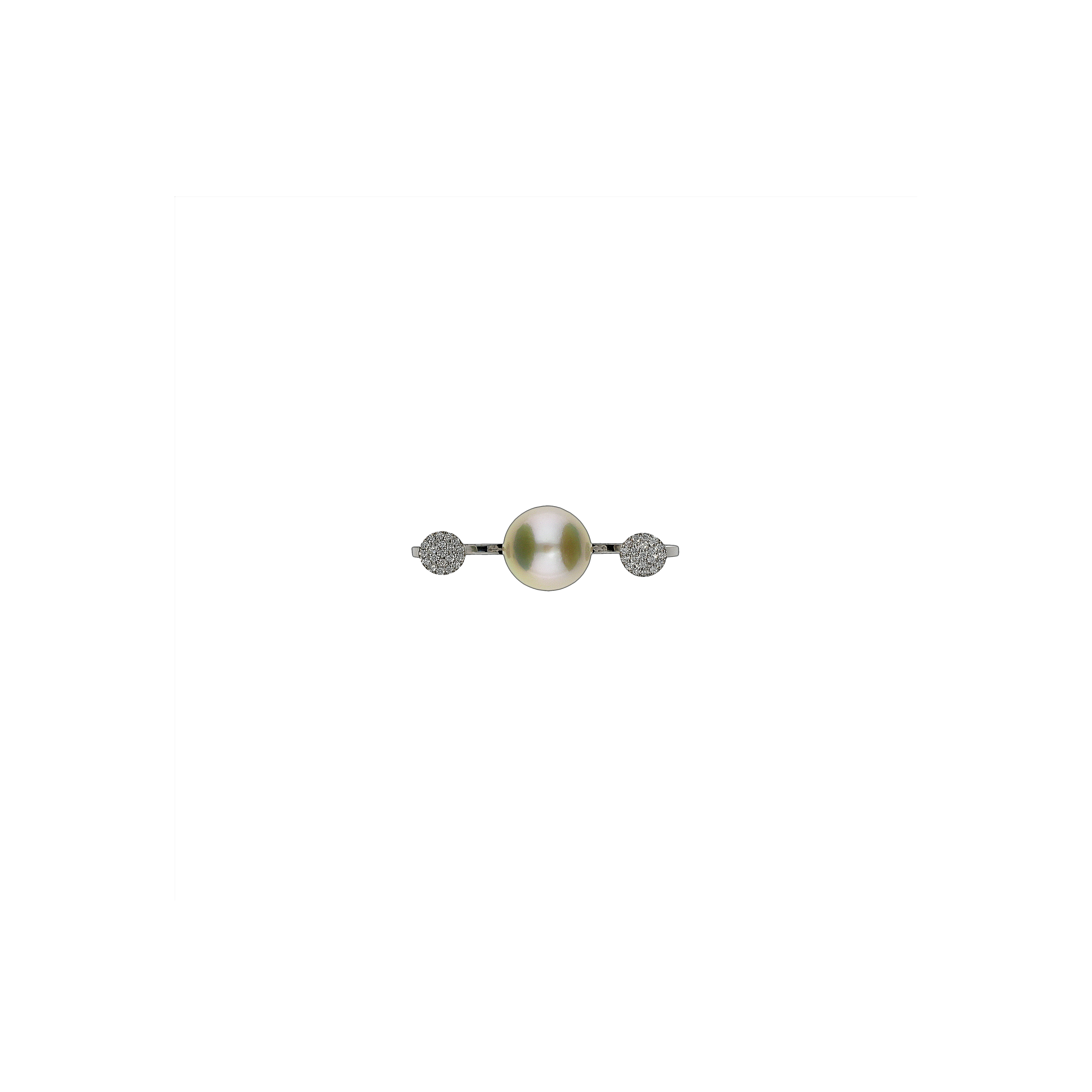 Bartorelli Italian Jewels | ANELLO IN ORO BIANCO 18 CARATI,DIAMANTI BIANCHI E PERLE - ANP131/2-PE- (2)