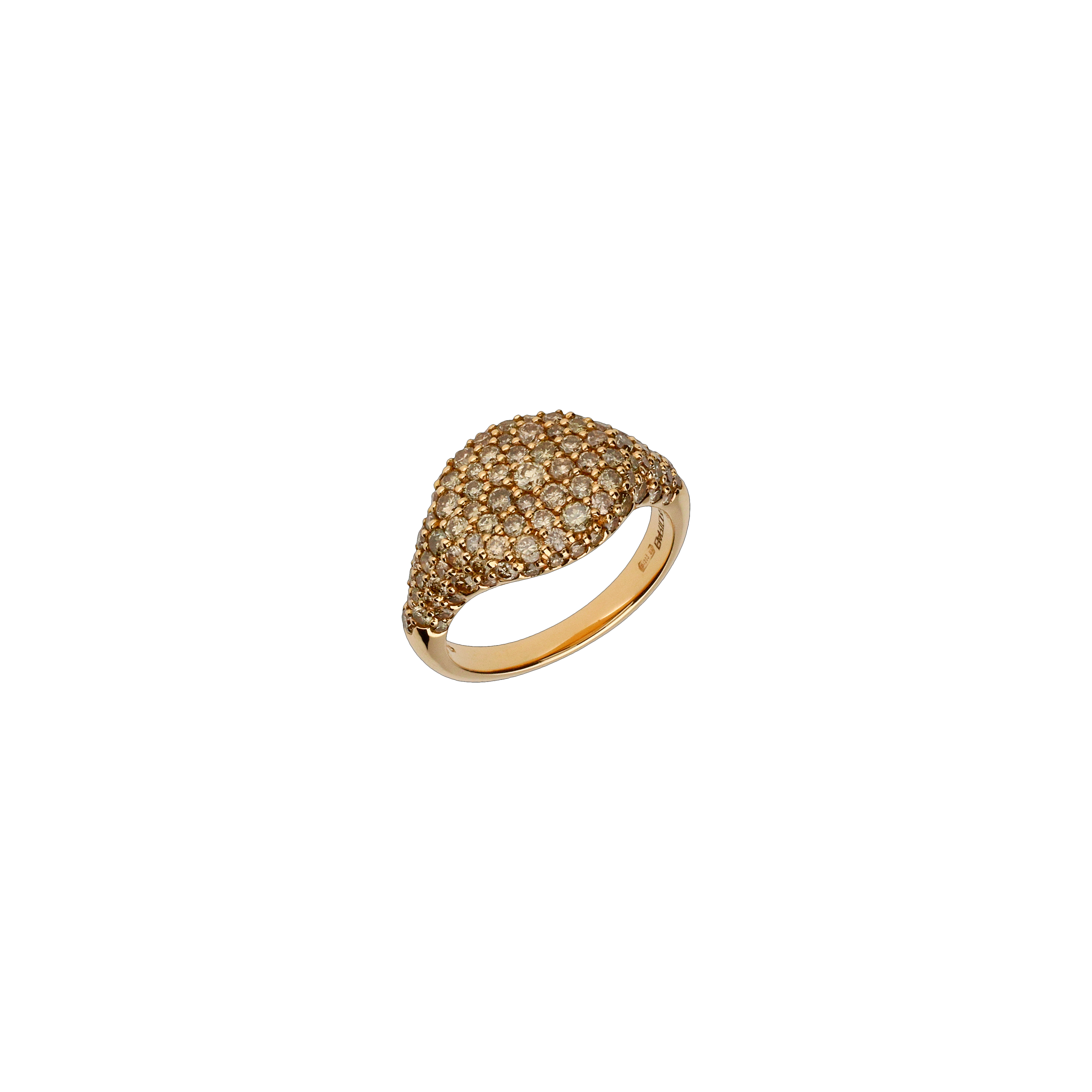 Bartorelli Italian Jewels | ANELLO IN ORO ROSA CON PAV&Egrave; DI DIAMANTI BROWN - VR25741DBP (1)