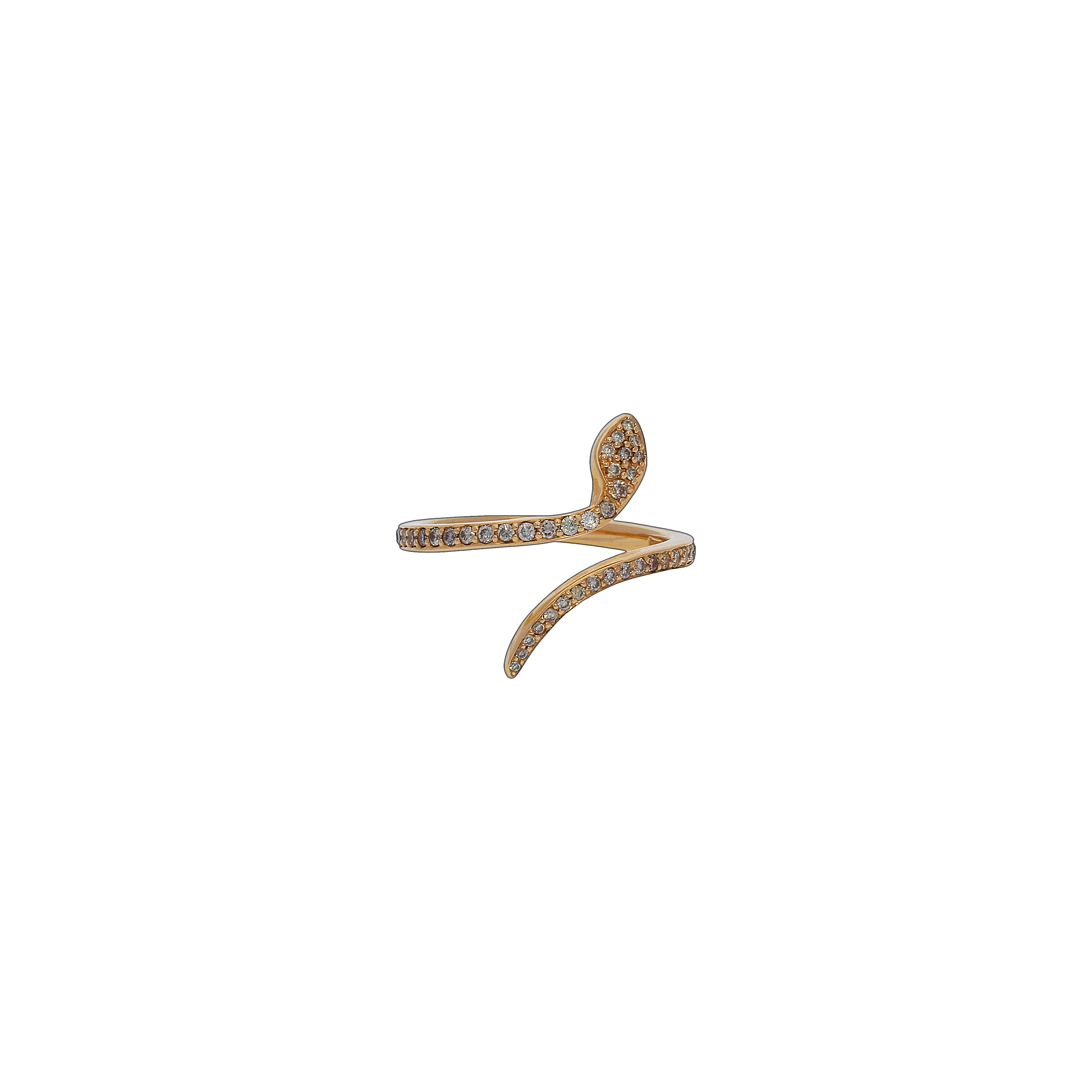 Bartorelli Italian Jewels | SERPENTE - ANELLO IN ORO ROSA E DIAMANTI BROWN - VR24738DBP (2)