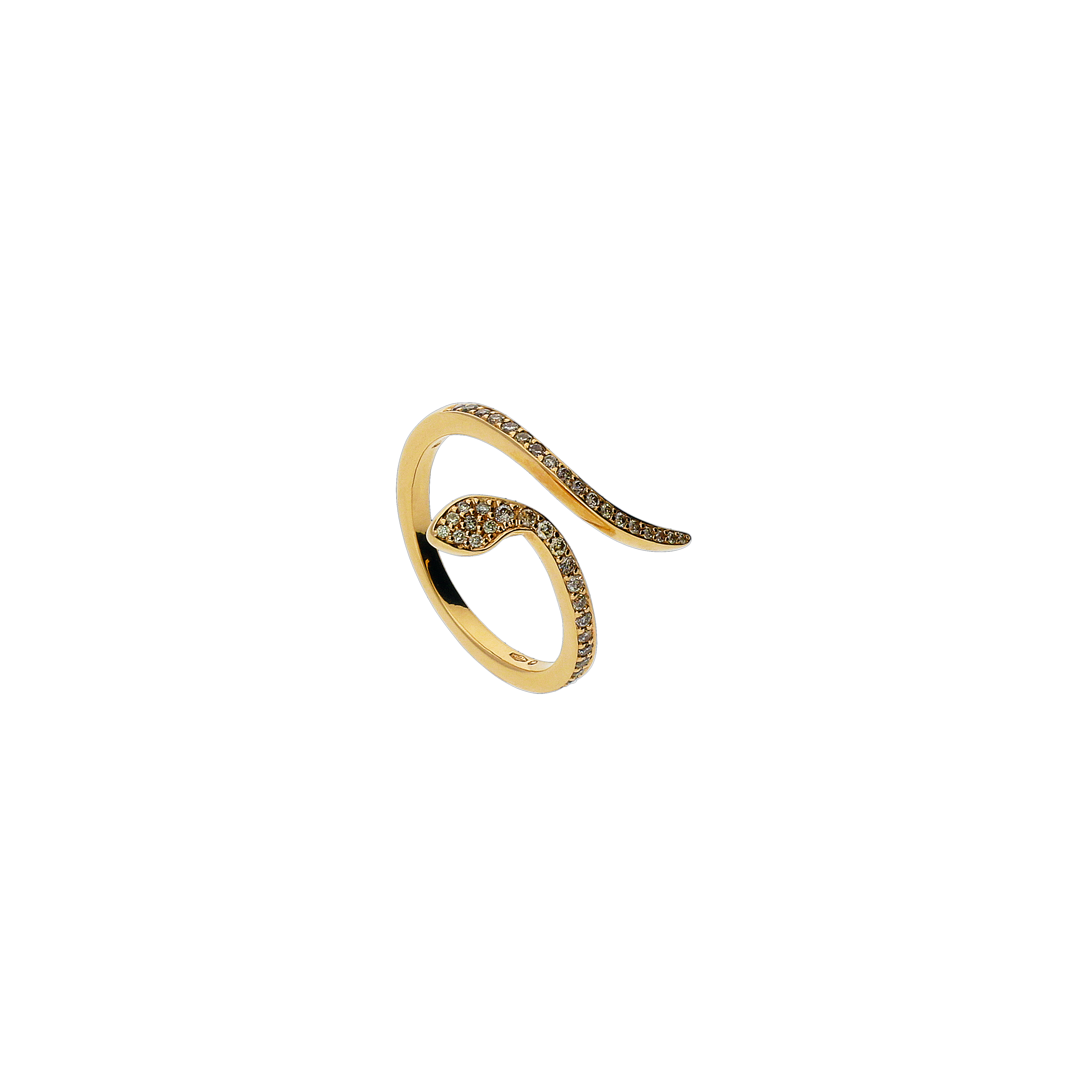 Bartorelli Italian Jewels | SERPENTE - ANELLO IN ORO ROSA E DIAMANTI BROWN - VR24738DBP (1)