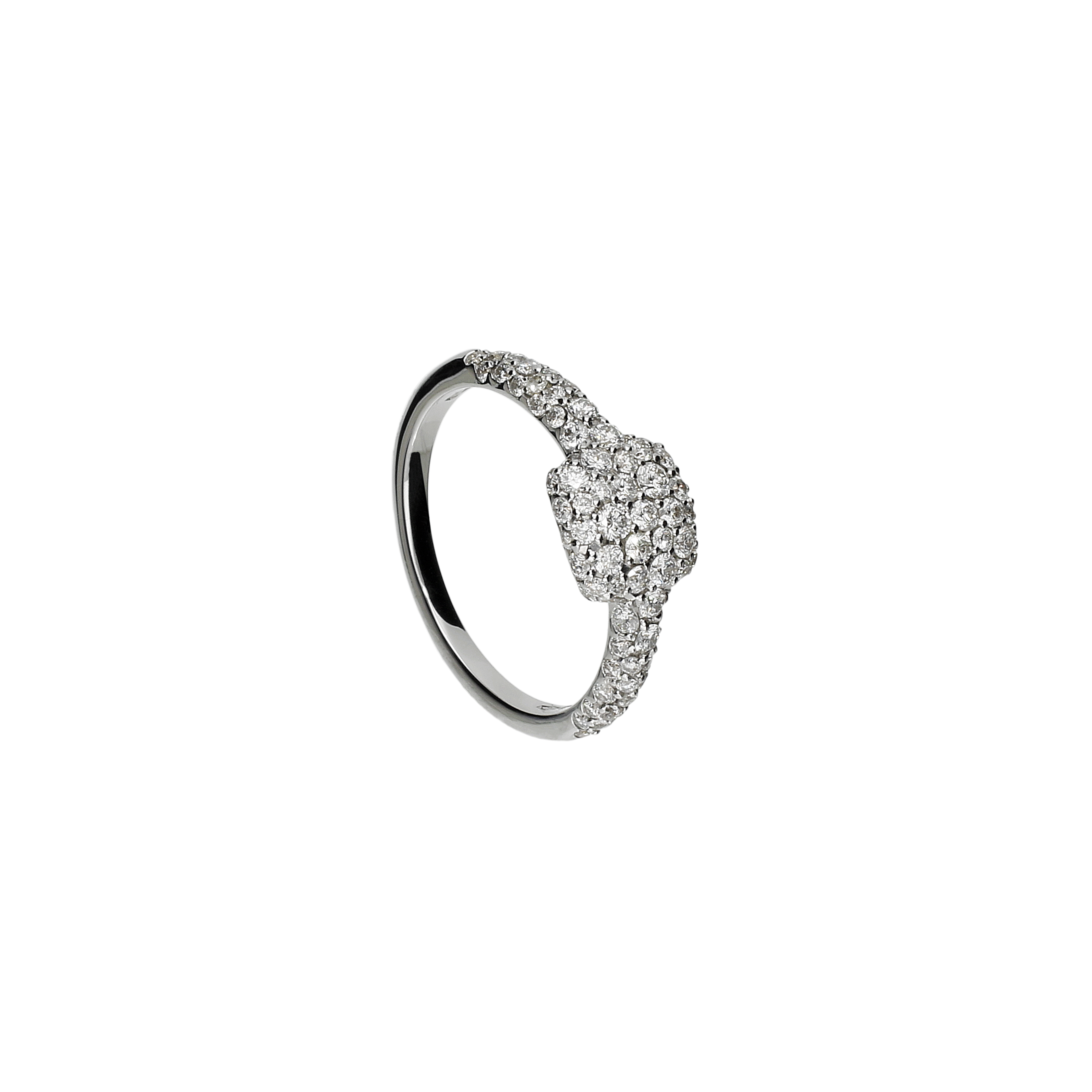 Bartorelli Italian Jewels | Anello in oro bianco 18 carati e diamanti bianchi taglio brillante - VR24965DW (1)