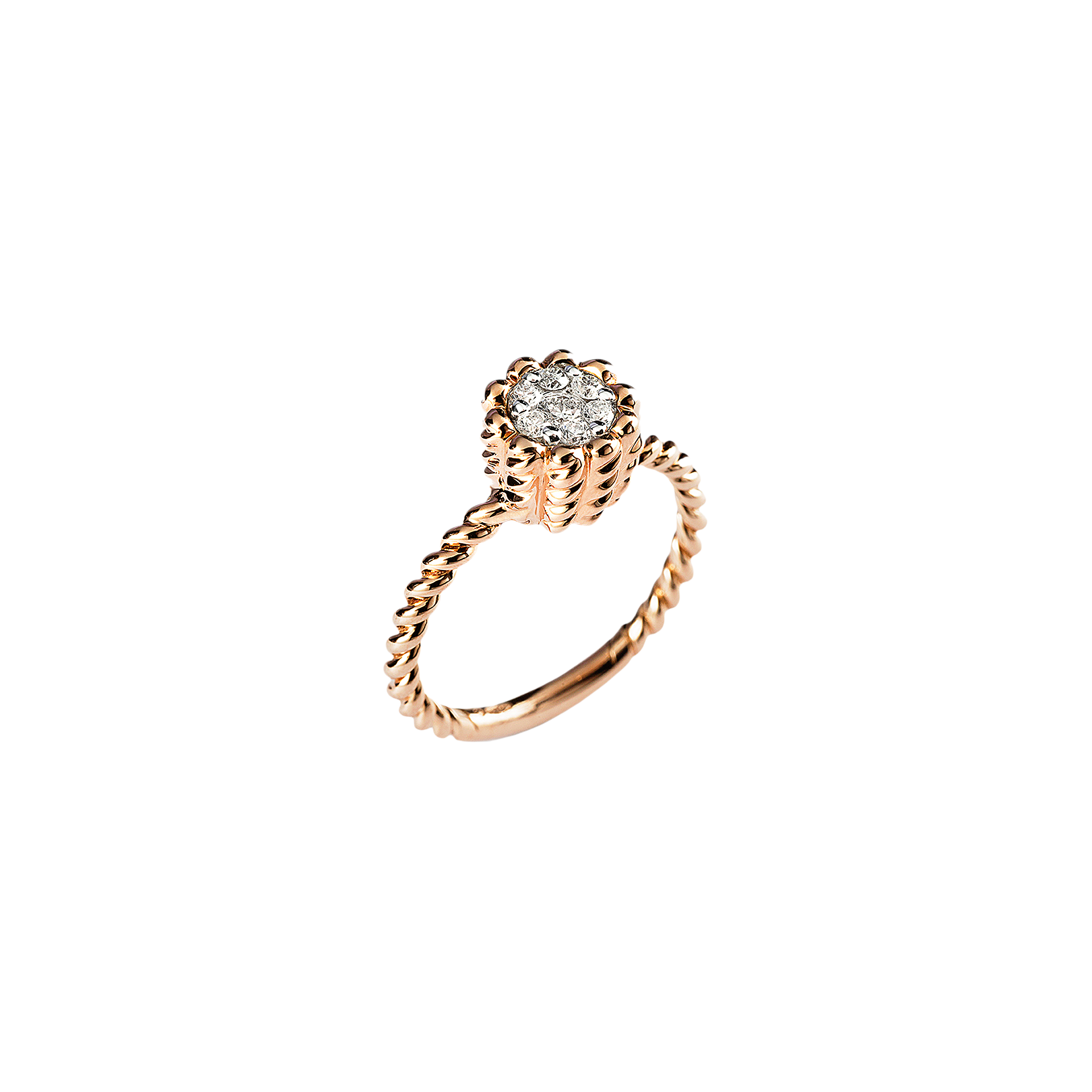 Bartorelli Italian Jewels | Anello in oro rosa 18 carati e diamanti bianchi taglio brillante - VR25543DX (1)