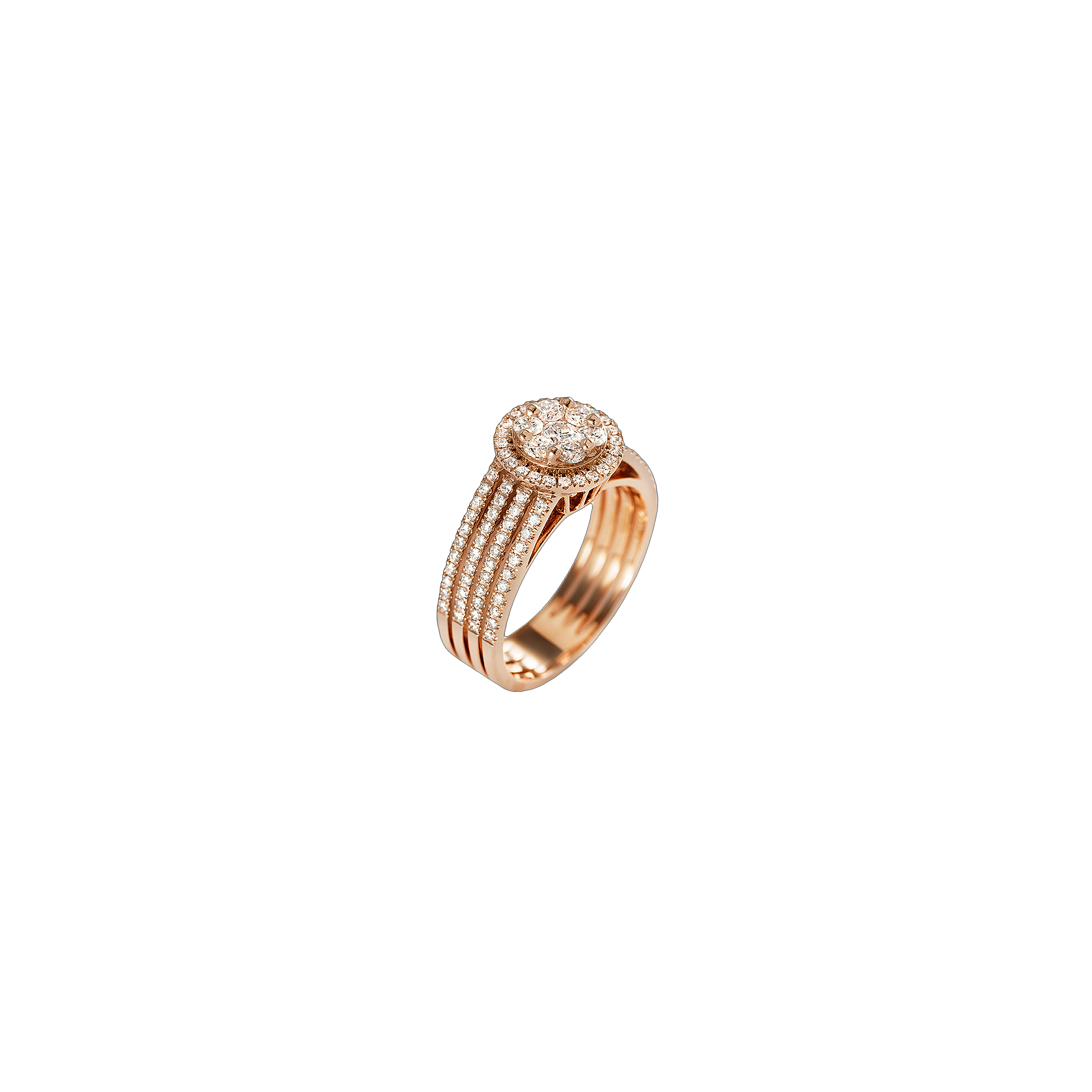 Bartorelli Italian Jewels | ANELLO IN ORO ROSA CON DIAMANTI - VR25394DP (1)