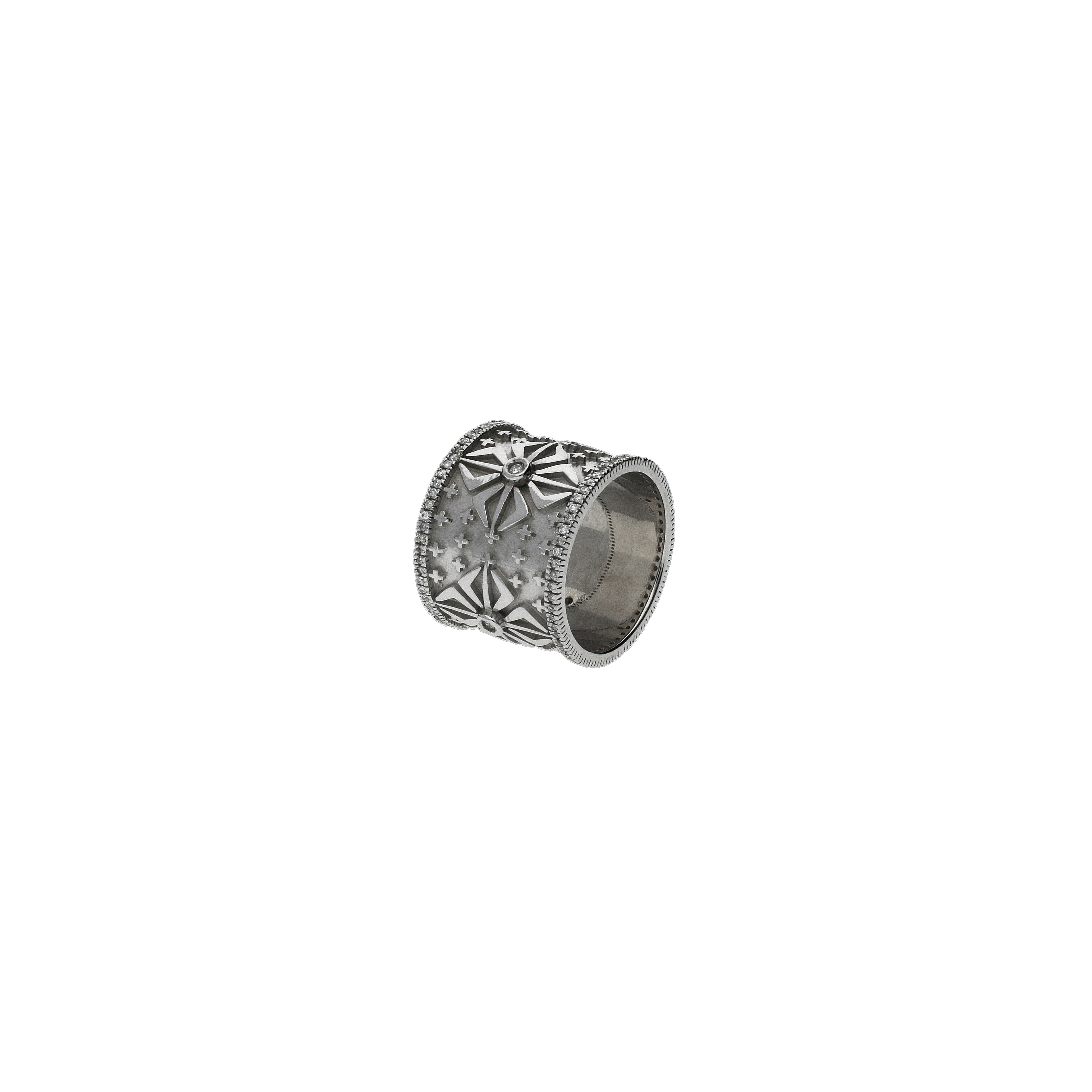 Bartorelli Italian Jewels | ANELLO IN ORO BIANCO 9 CARATI CON DIAMANTI - ARAN21 (1)