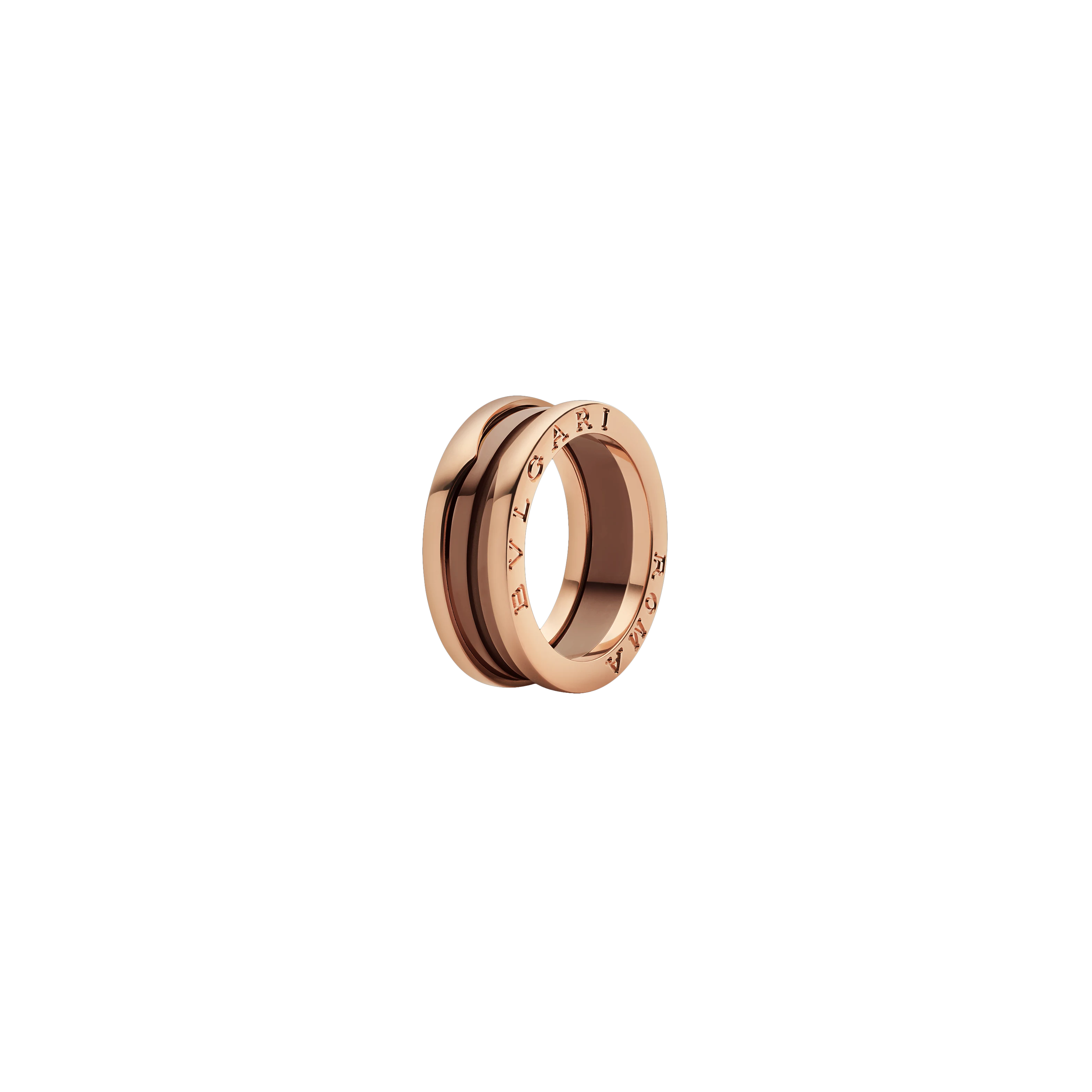 Bulgari | ANELLO B.ZERO1 IN ORO ROSA E CERAMICA BRONZO - AN857844 - AN857844 (1)