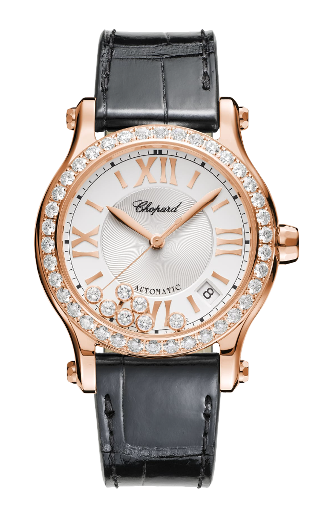 Chopard | HAPPY SPORT 36 MM, AUTOMATICO, ORO ROSA ETICO, DIAMANTI - 274808 (1)