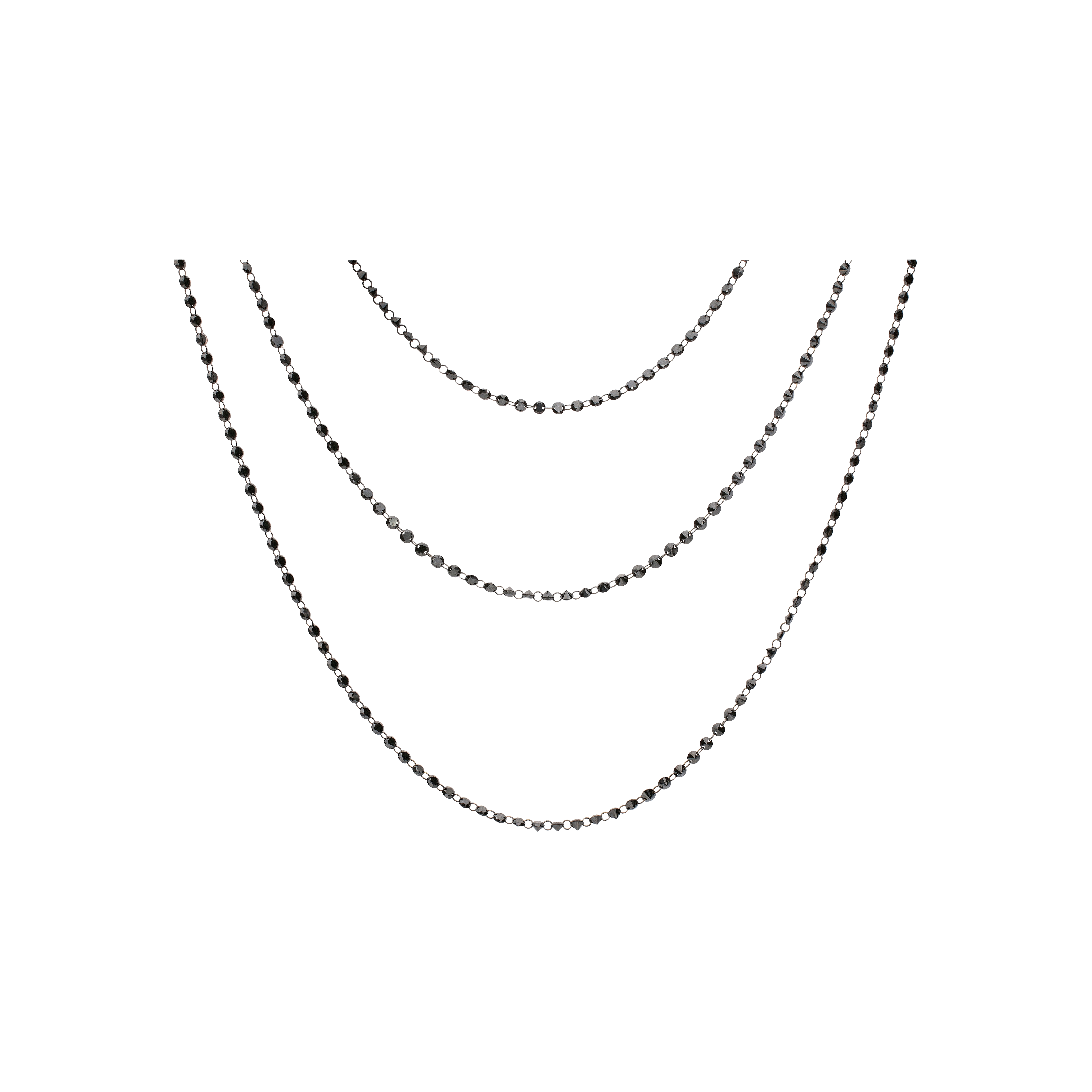 Bartorelli Italian Jewels | COLLANA LUNGA IN ORO NERO E DIAMANTI NERI - COLL.DN (1)