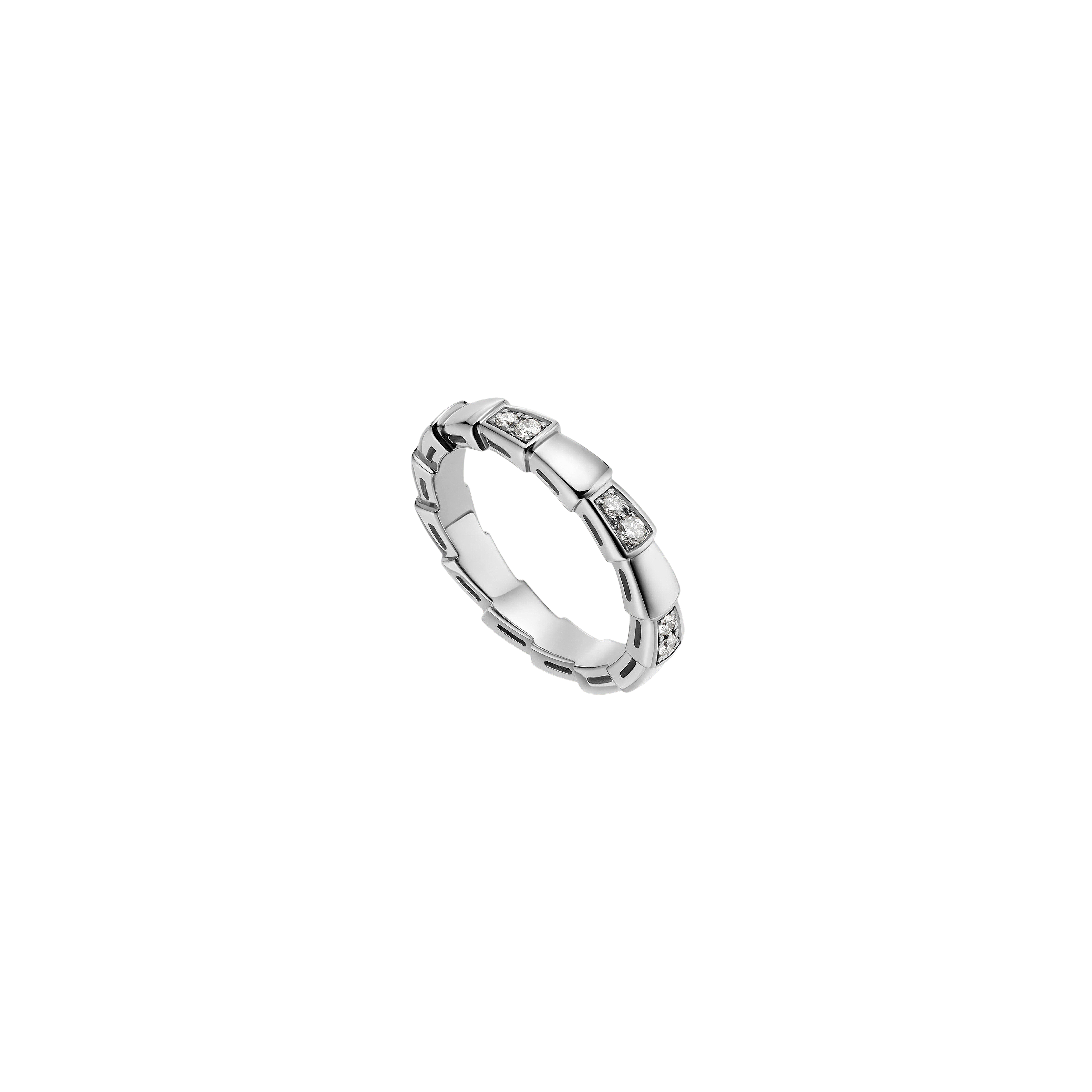 Bulgari | ANELLO SERPENTI VIPER IN ORO BIANCO 18 KT CON SEMI-PAVE' DI DIAMANTI - AN857898 - AN857898 (1)
