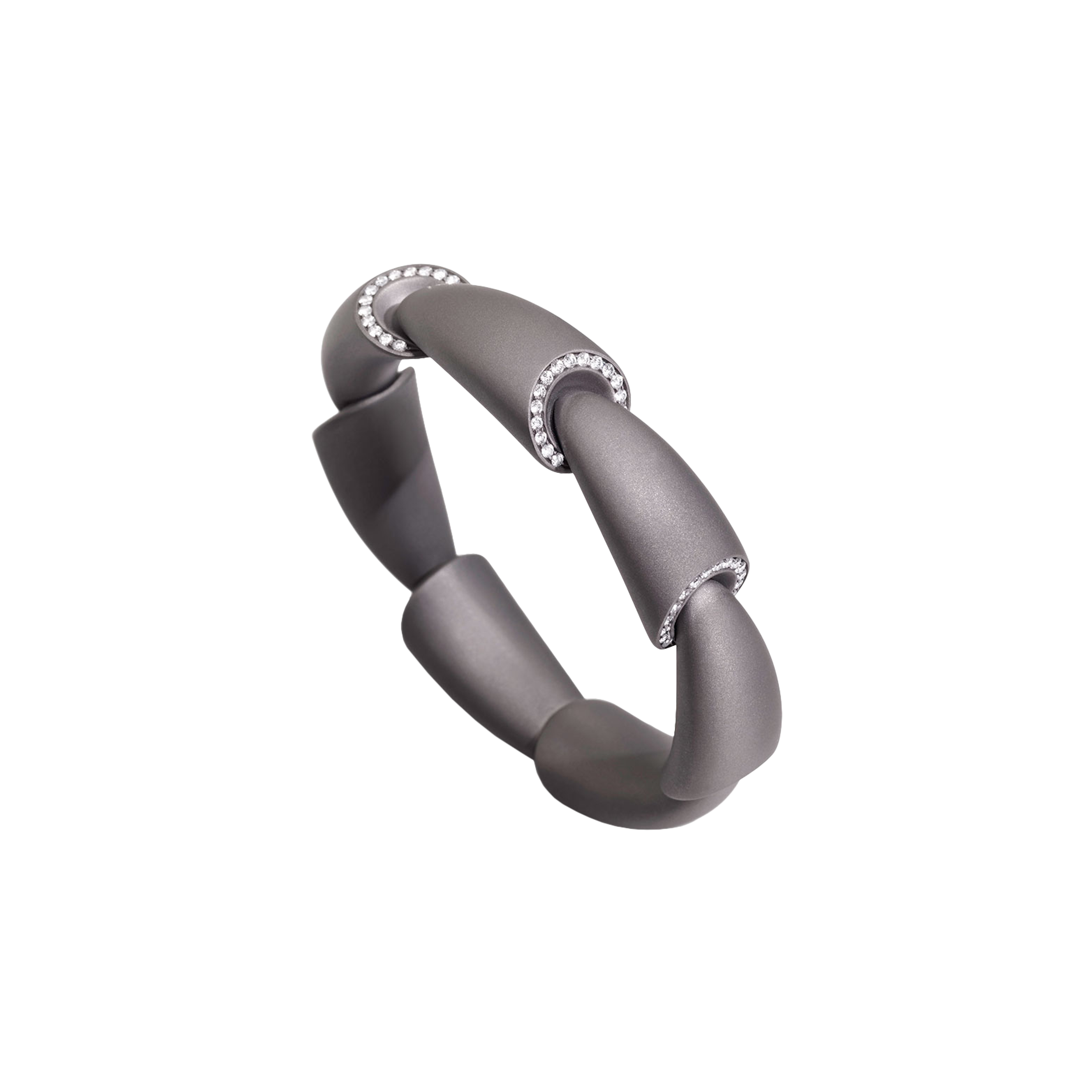 Vhernier | BRACCIALE CALLA IN TITANIO E DIAMANTI - TG1648BR011 (1)