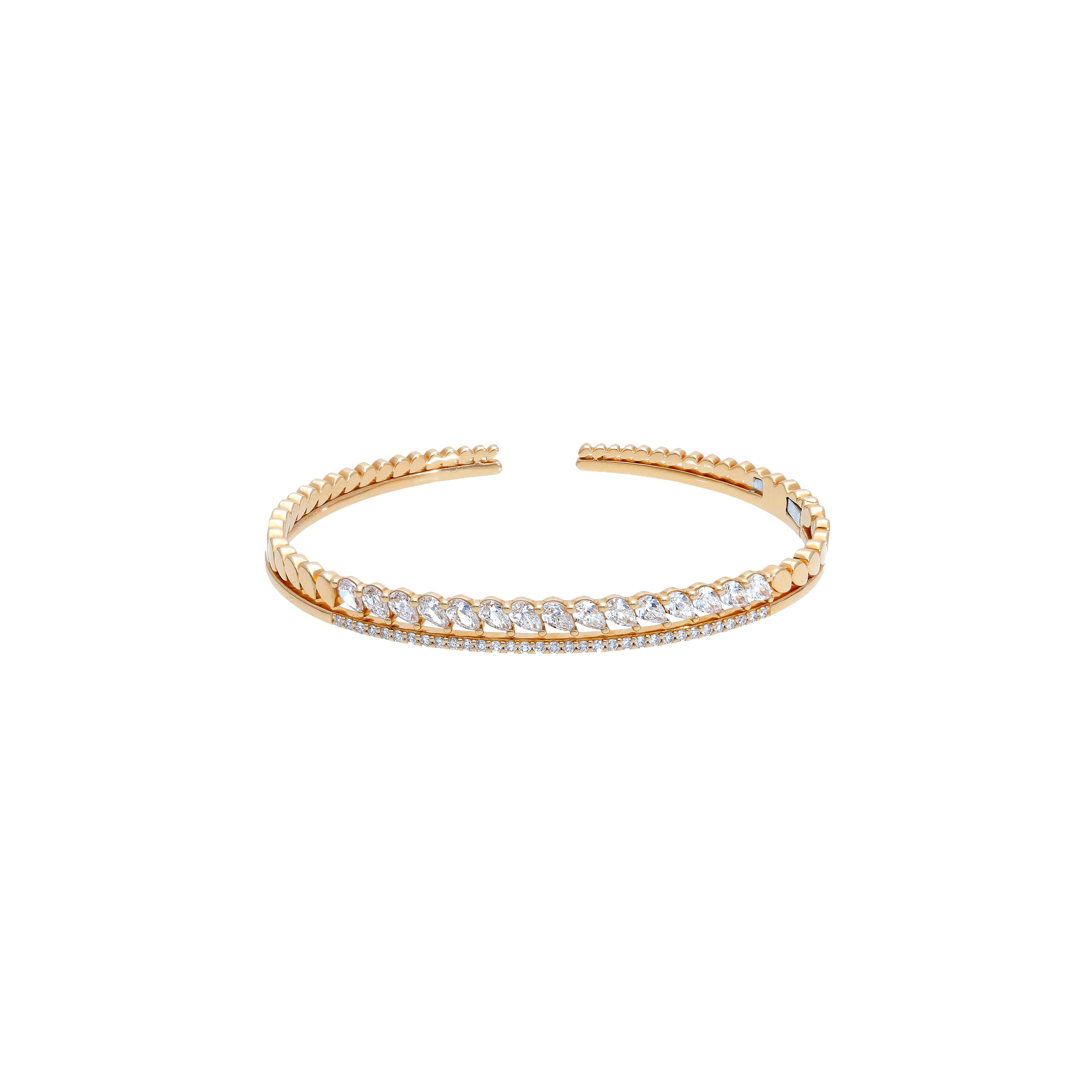 Bartorelli Italian Jewels | BRACCIALE RIGIDO APERTO IN ORO ROSA E DIAMANTI - VB27573DP (1)