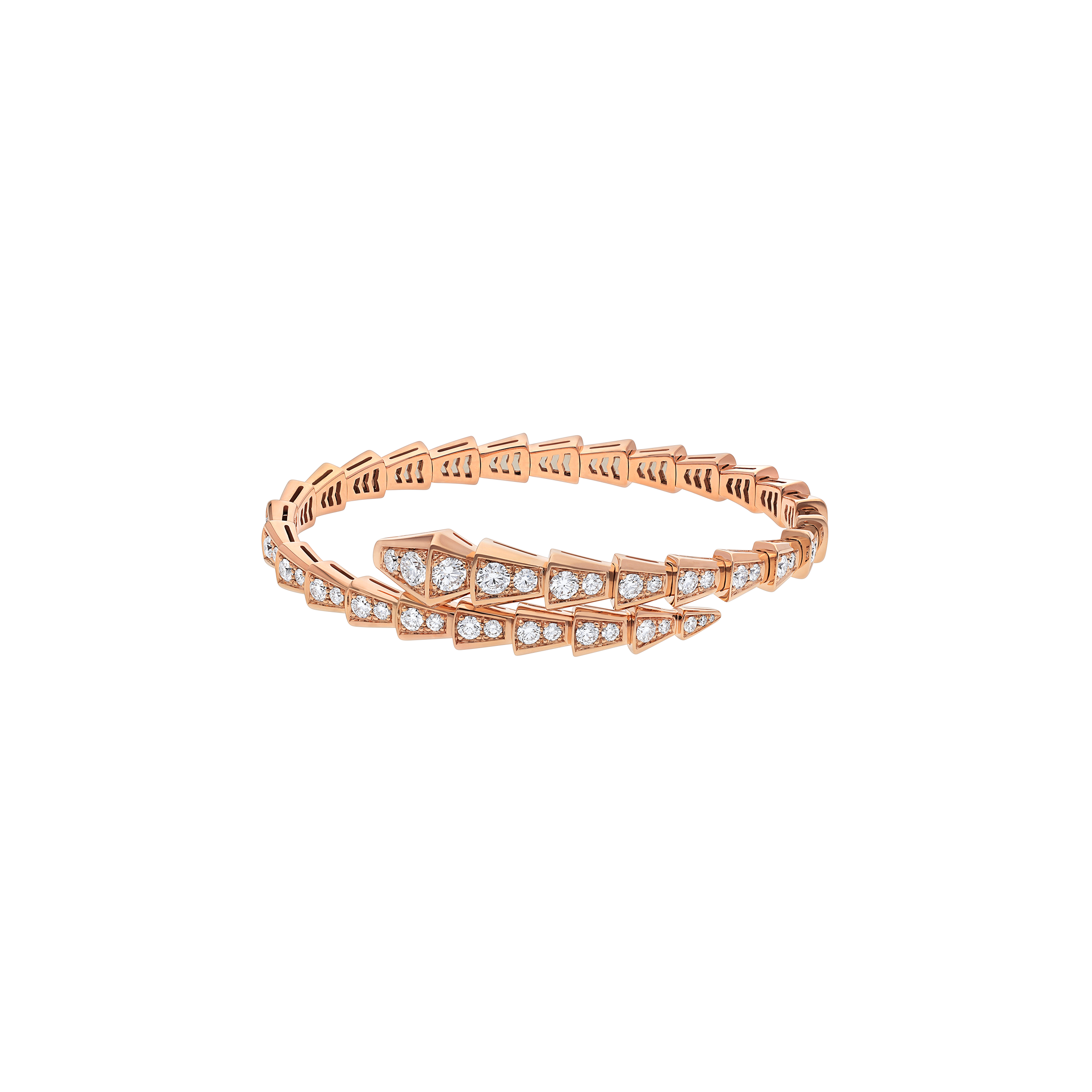 Bulgari | BRACCIALE SERPENTI VIPER IN ORO ROSA E FULL PAV&Egrave; DI DIAMANTI - BR858084 - BR860191 (2)