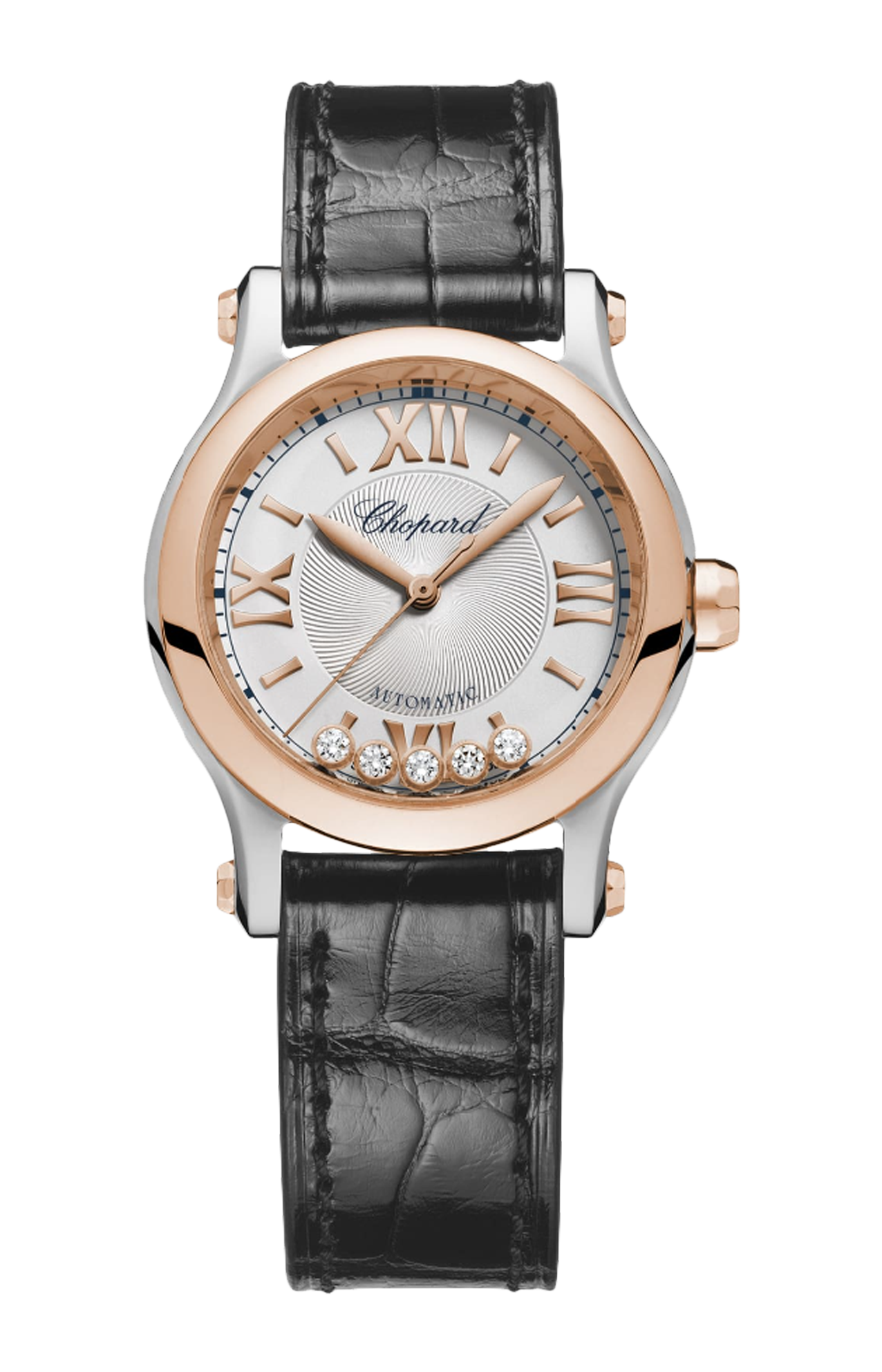 Chopard | HAPPY SPORT 33 MM, AUTOMATICO, ORO ROSA ETICO, LUCENT STEEL&trade;, DIAMANTI - 278573 (1)