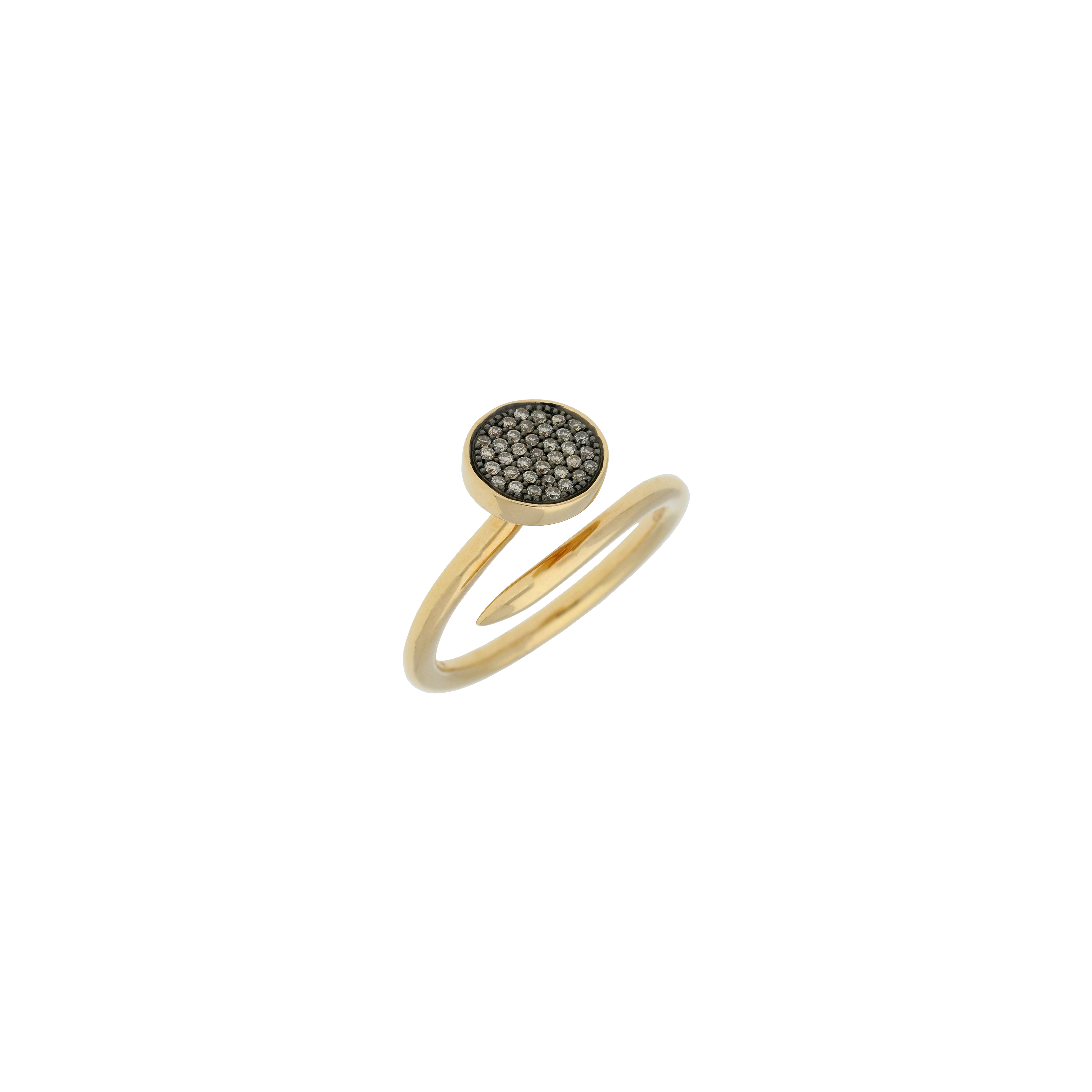 Bartorelli Italian Jewels | ANELLO CHIODO IN ORO ROSA E DIAMANTI BROWN - VR25003DBP (1)